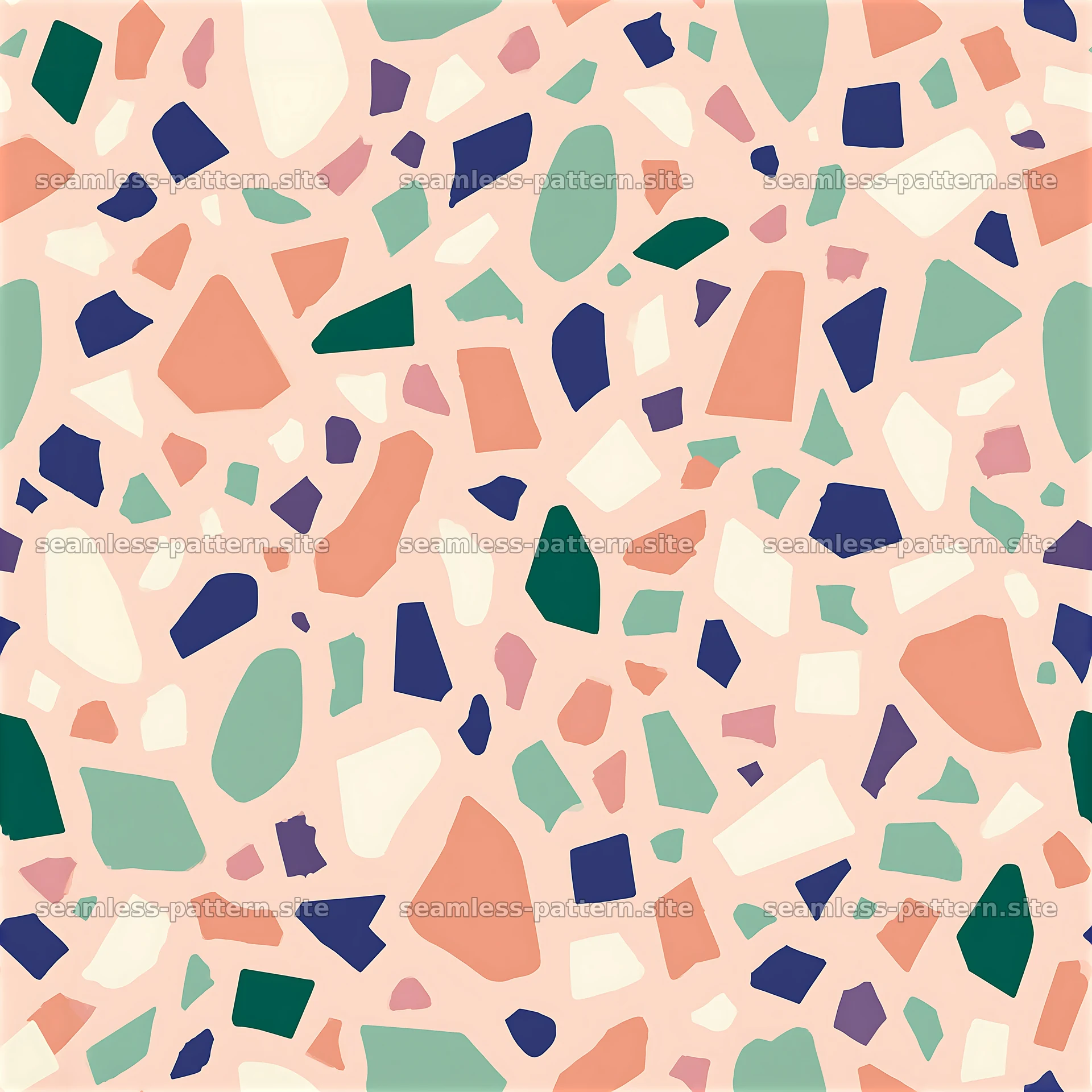 Colorful Abstract Fragmented Shapes Seamless Pattern — seamless tileable pattern at 8192x8192