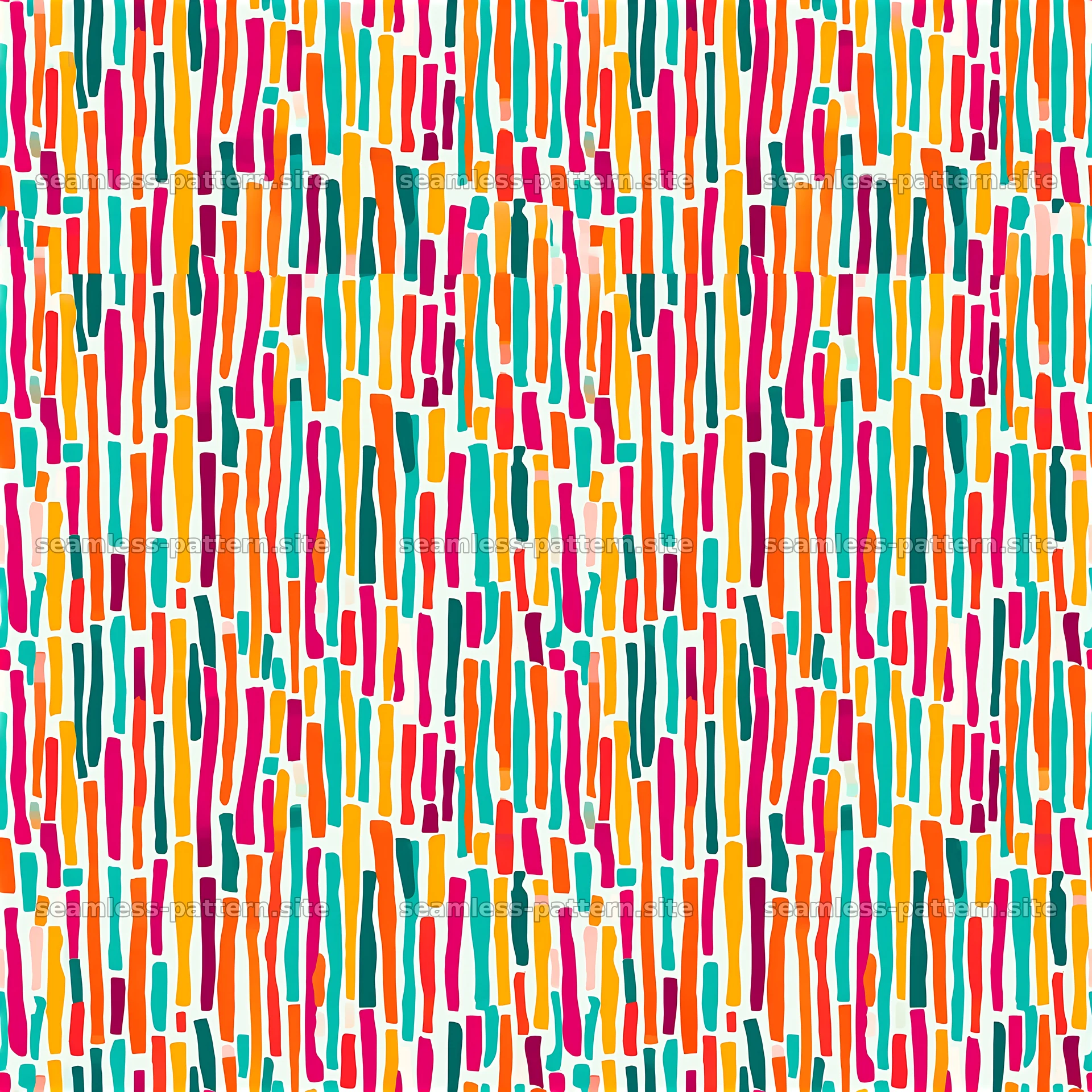 Vibrant irregular stripes pattern in bold colors for design use — seamless tileable pattern at 8192x8192