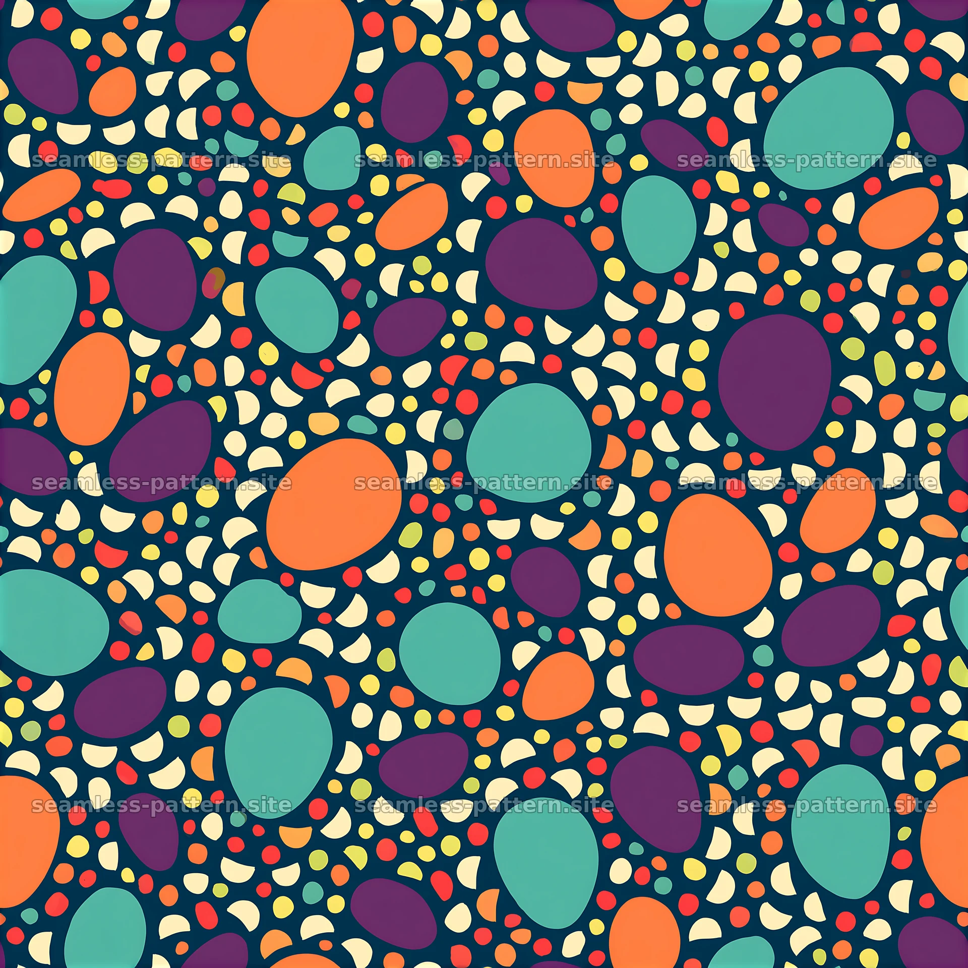 Funky colorful tileable texture with colorful irregular shapes — seamless tileable pattern at 8192x8192