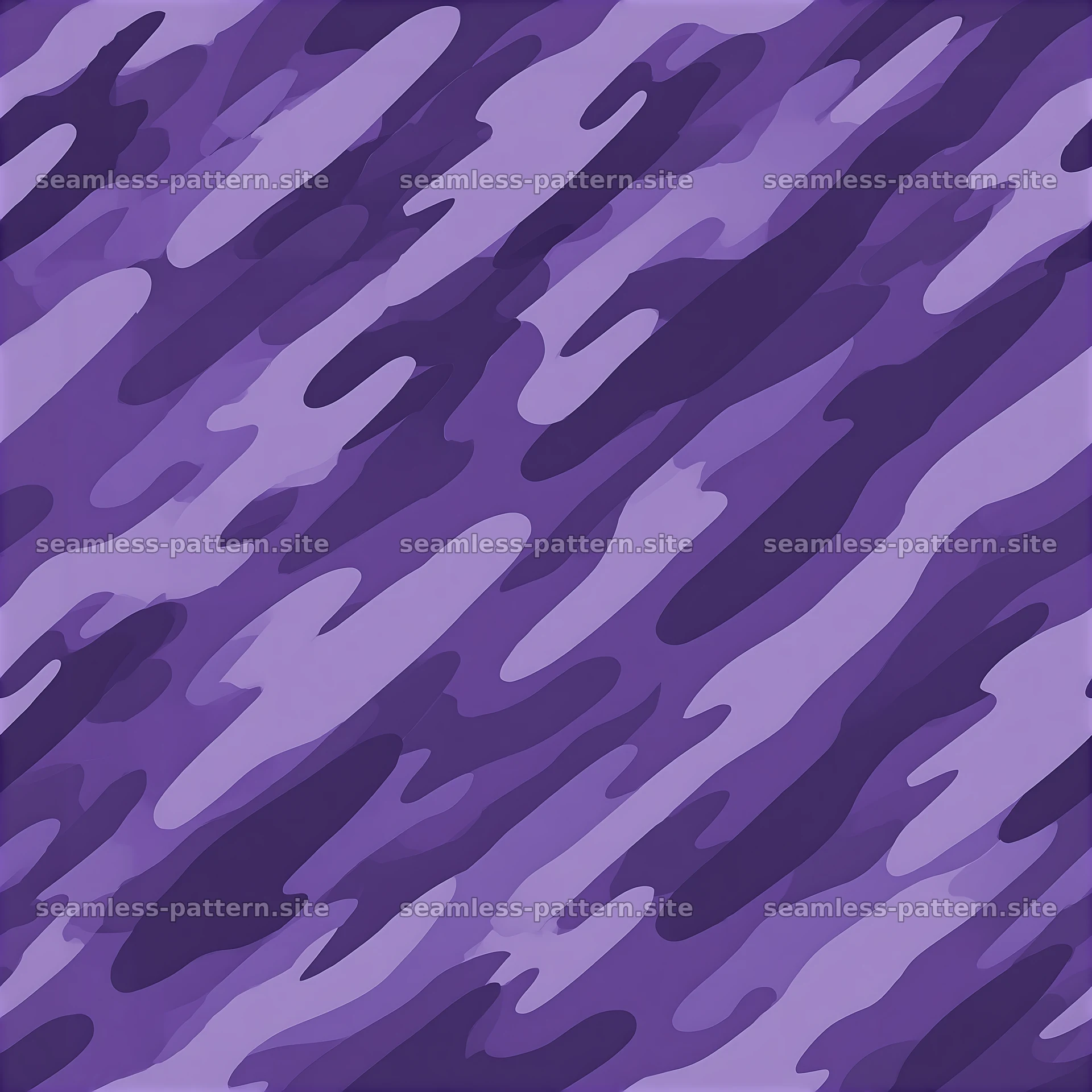 Purple monochrome camouflage repeat pattern in vibrant purple shades — seamless tileable pattern at 8192x8192