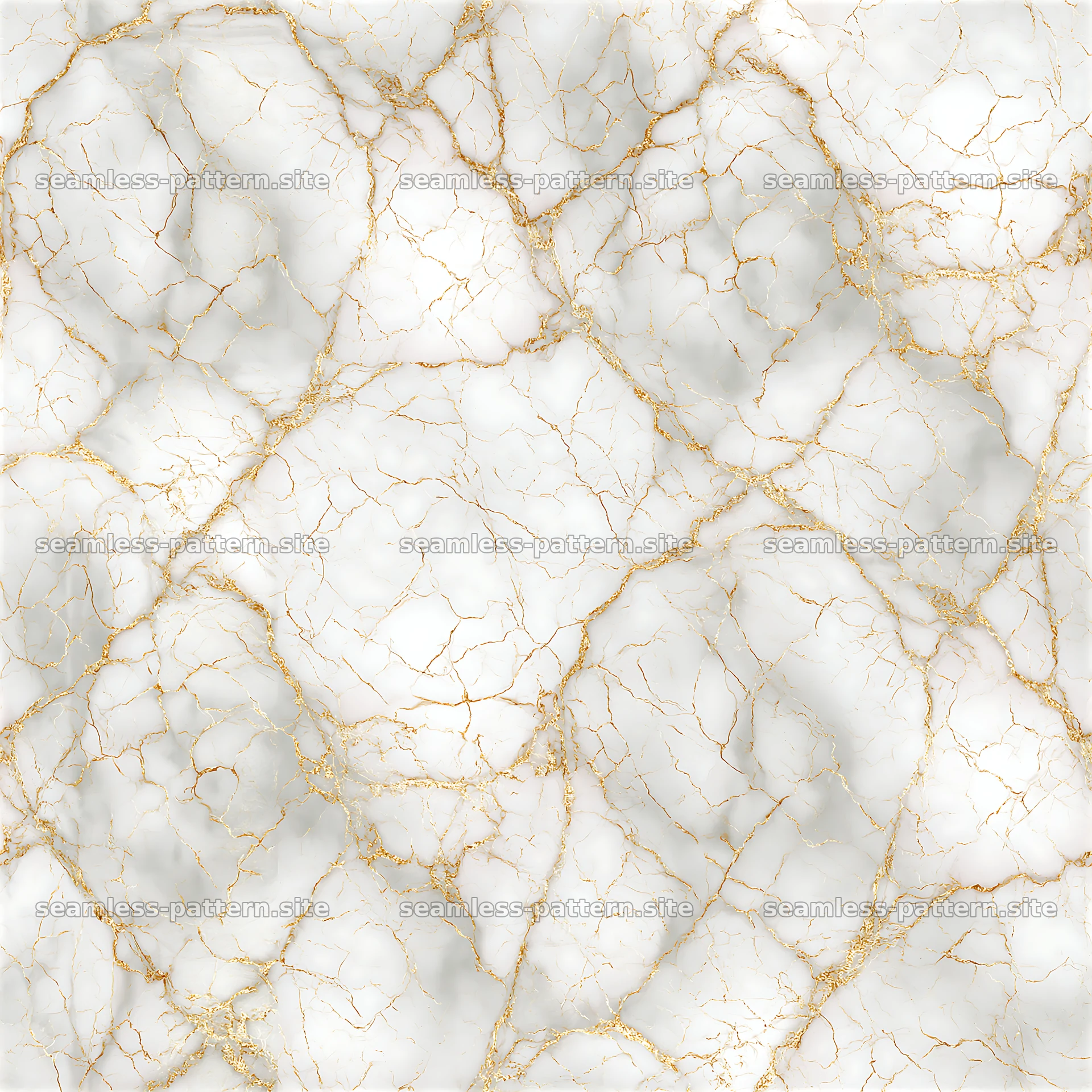 seamless fine gold veined marble pattern with white base — seamless tileable pattern at 8192x8192