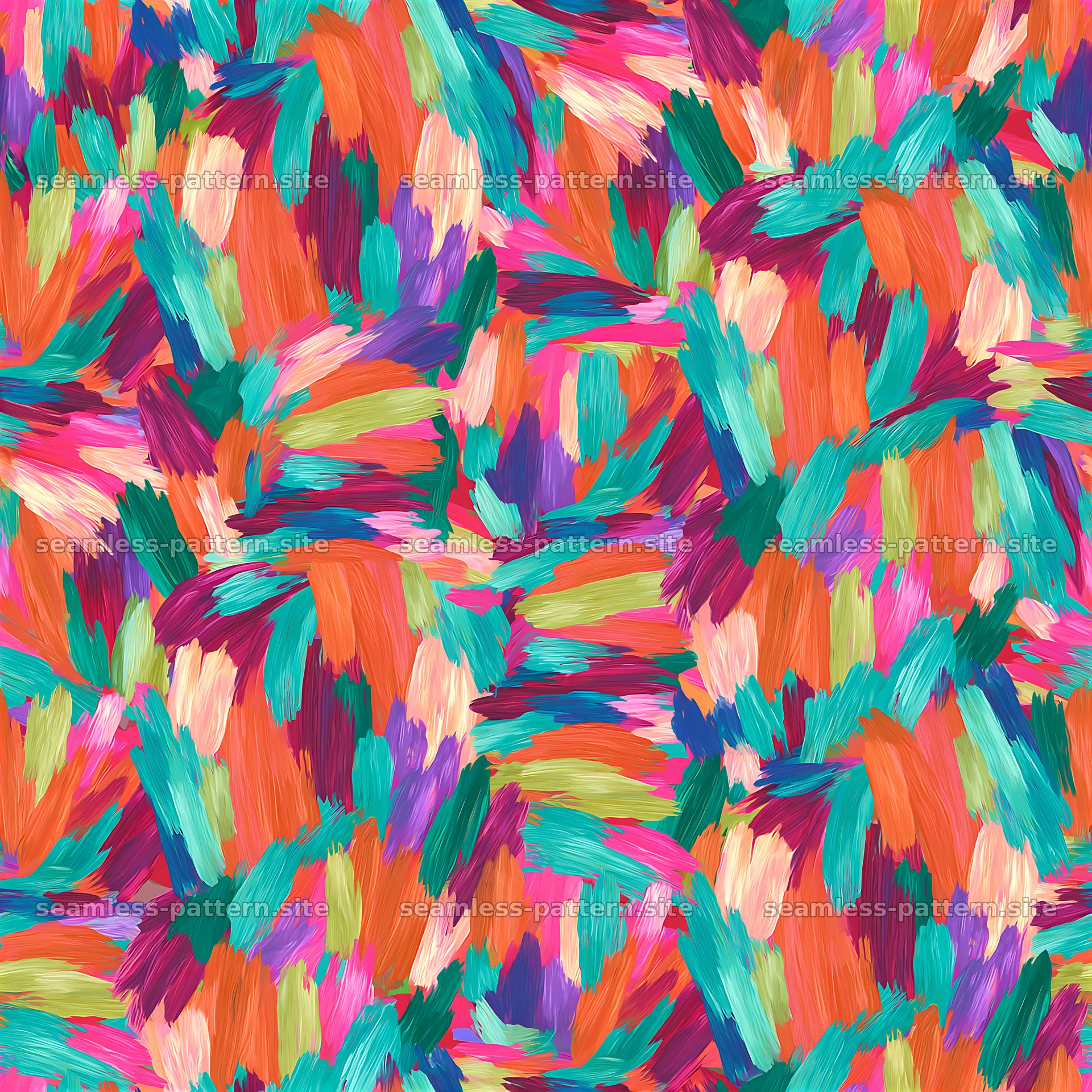 Colorful Hand Painted Strokes Seamless Pattern — seamless tileable pattern at 8192x8192