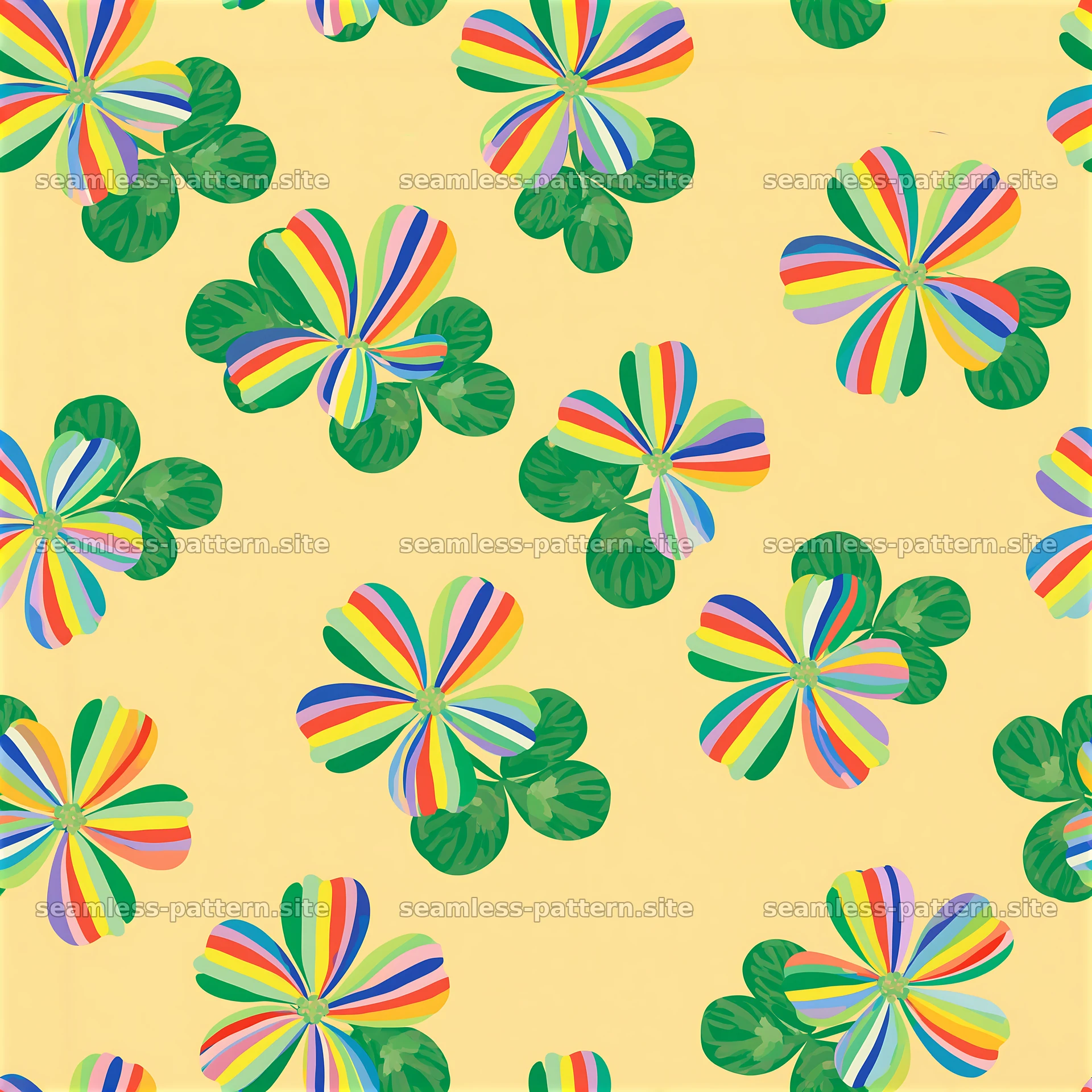 Rainbow flower tileable pattern seamless pattern design for decor — seamless tileable pattern at 8192x8192