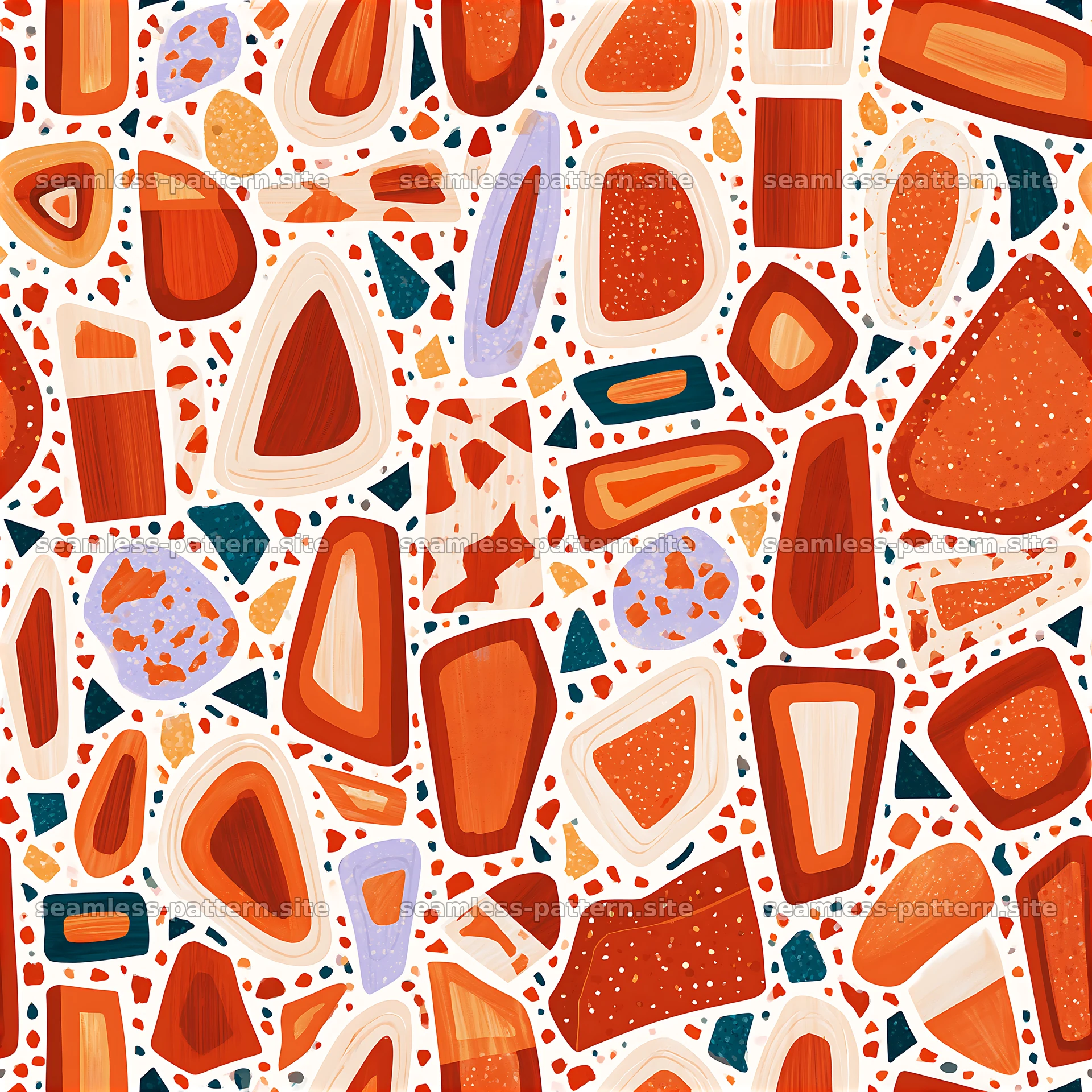 Colorful Abstract Terrazzo Tile Seamless Pattern — seamless tileable pattern at 8192x8192