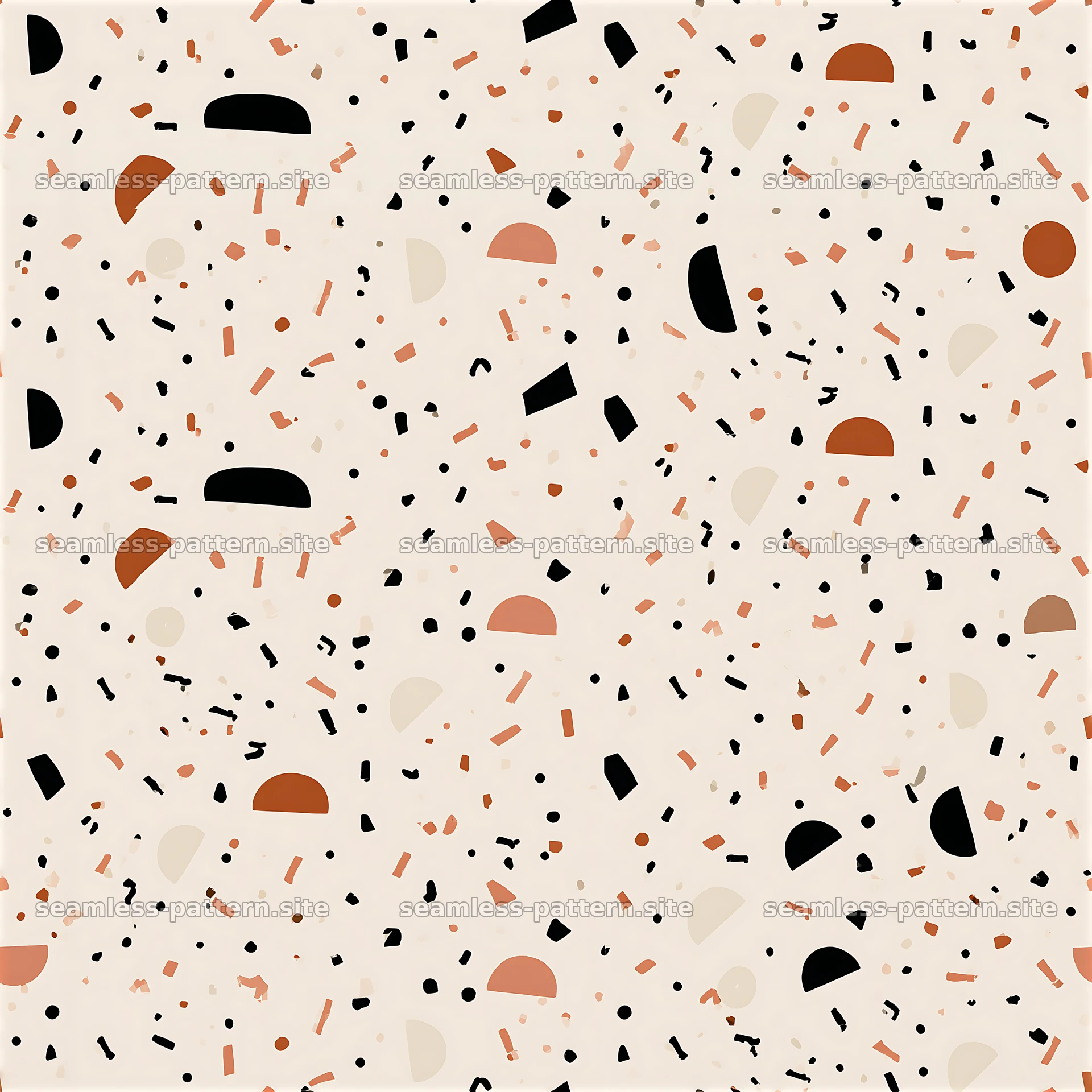 Playful confetti terrazzo seamless pattern — seamless tileable pattern at 8192x8192