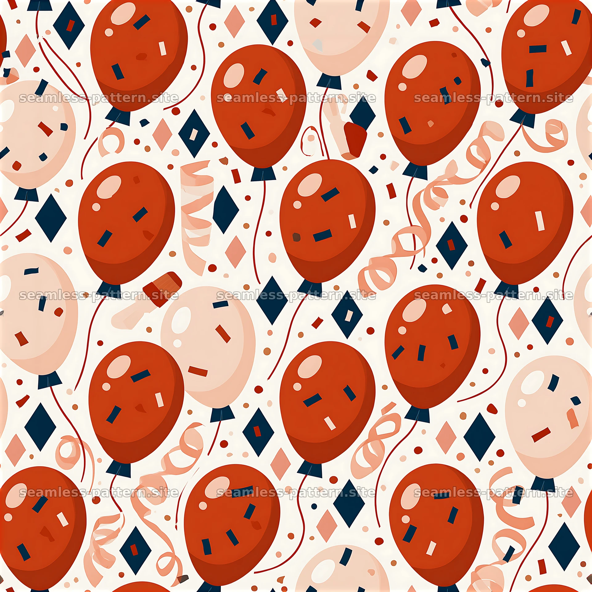 Birthday Balloon Seamless Repeat Pattern — seamless tileable pattern at 8192x8192