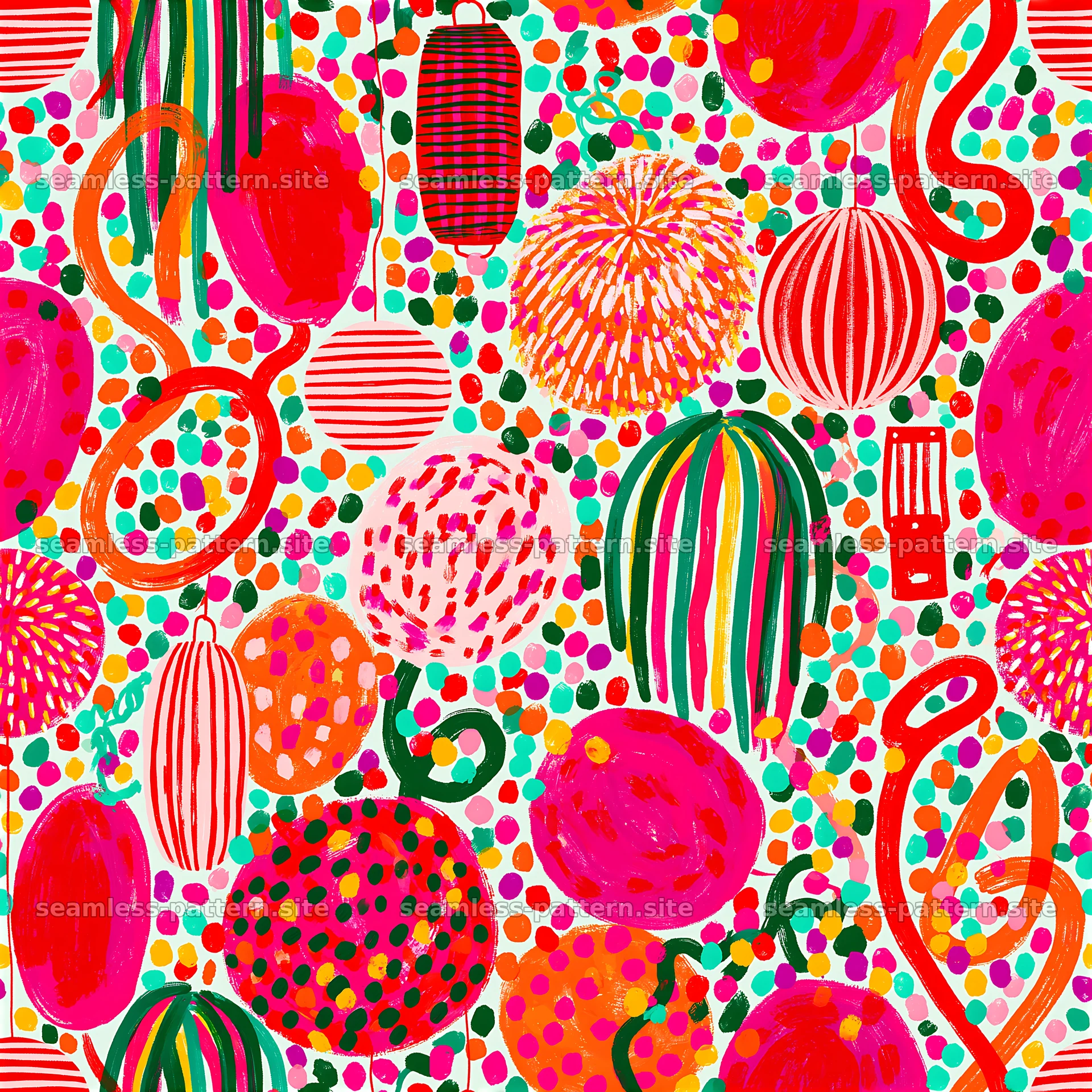 Colorful seamless pattern for festive occasions and celebrations — seamless tileable pattern at 8192x8192