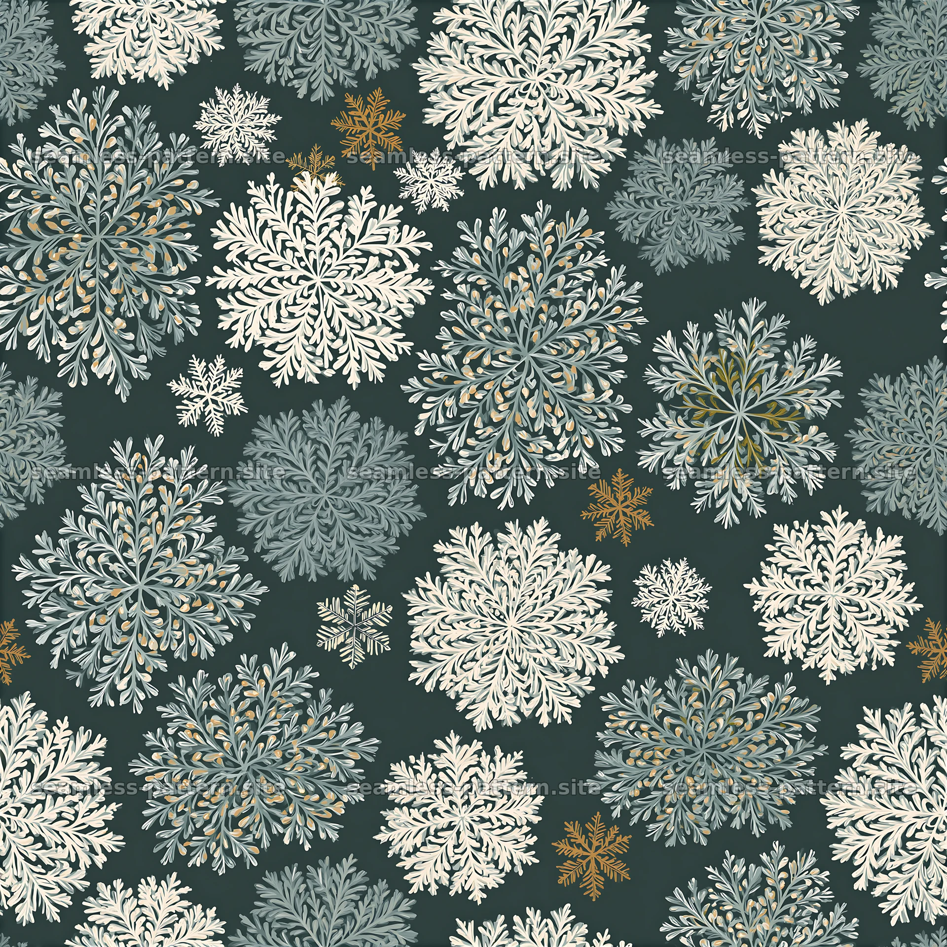 Repeating snowflake pattern seamless pattern for fabric and decor — seamless tileable pattern at 8192x8192