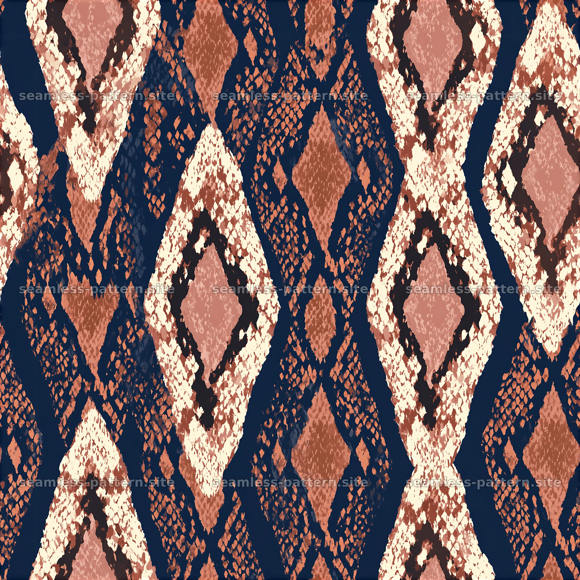Seamless reptile fashion repeat pattern with diamond shapes — seamless tileable pattern at 8192x8192