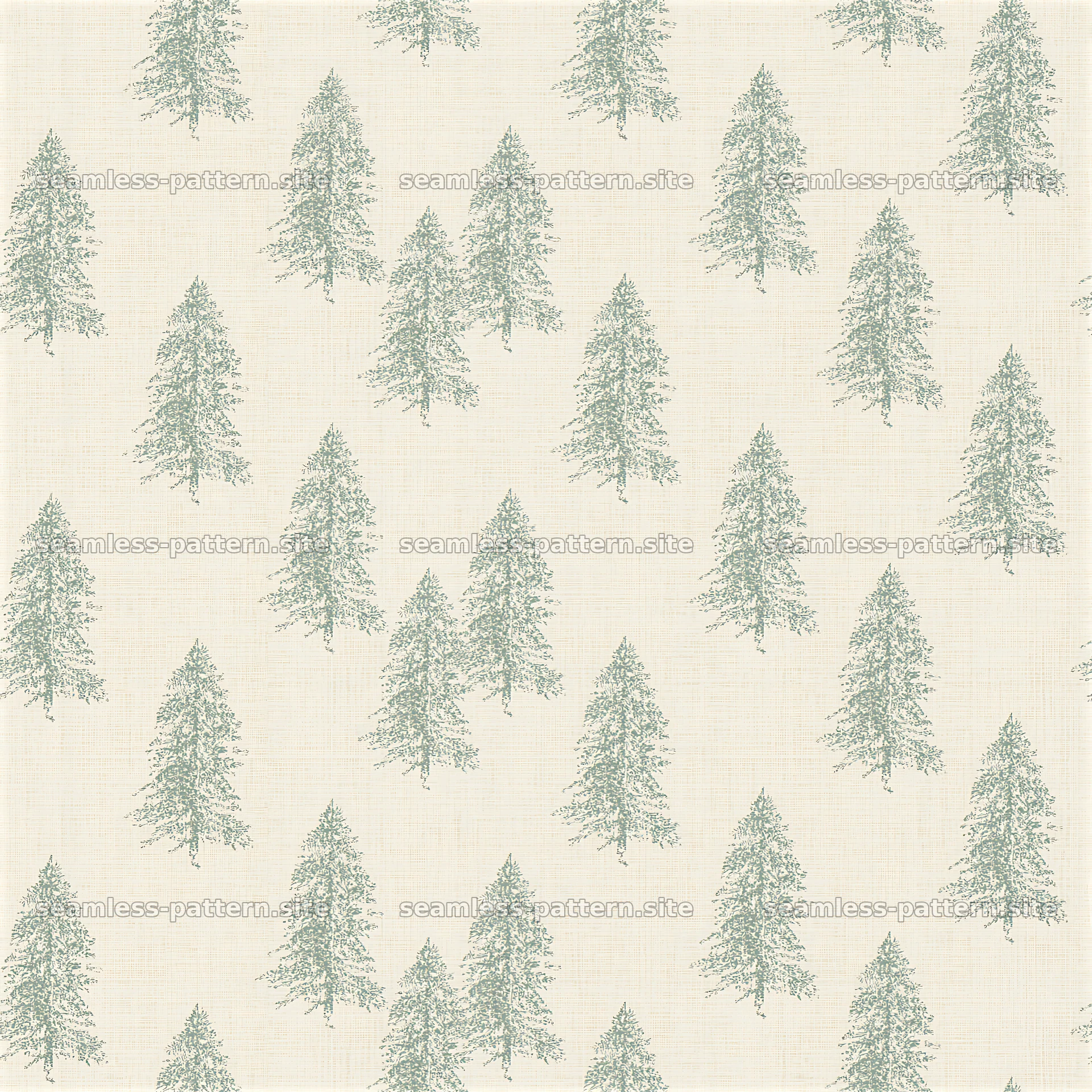 Seamless pattern featuring fir trees on a light background — seamless tileable pattern at 8192x8192