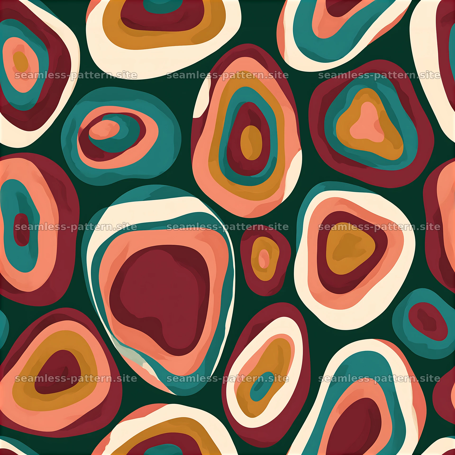 Colorful Layered Blob Seamless Pattern — seamless tileable pattern at 8192x8192