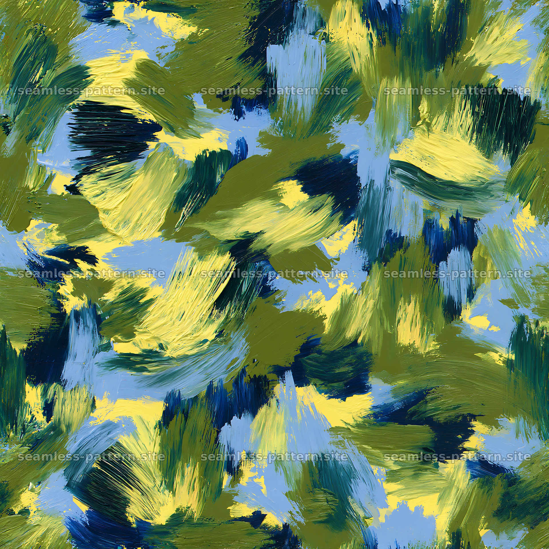 Seamless camouflage brushstroke pattern in earthy tones — seamless tileable pattern