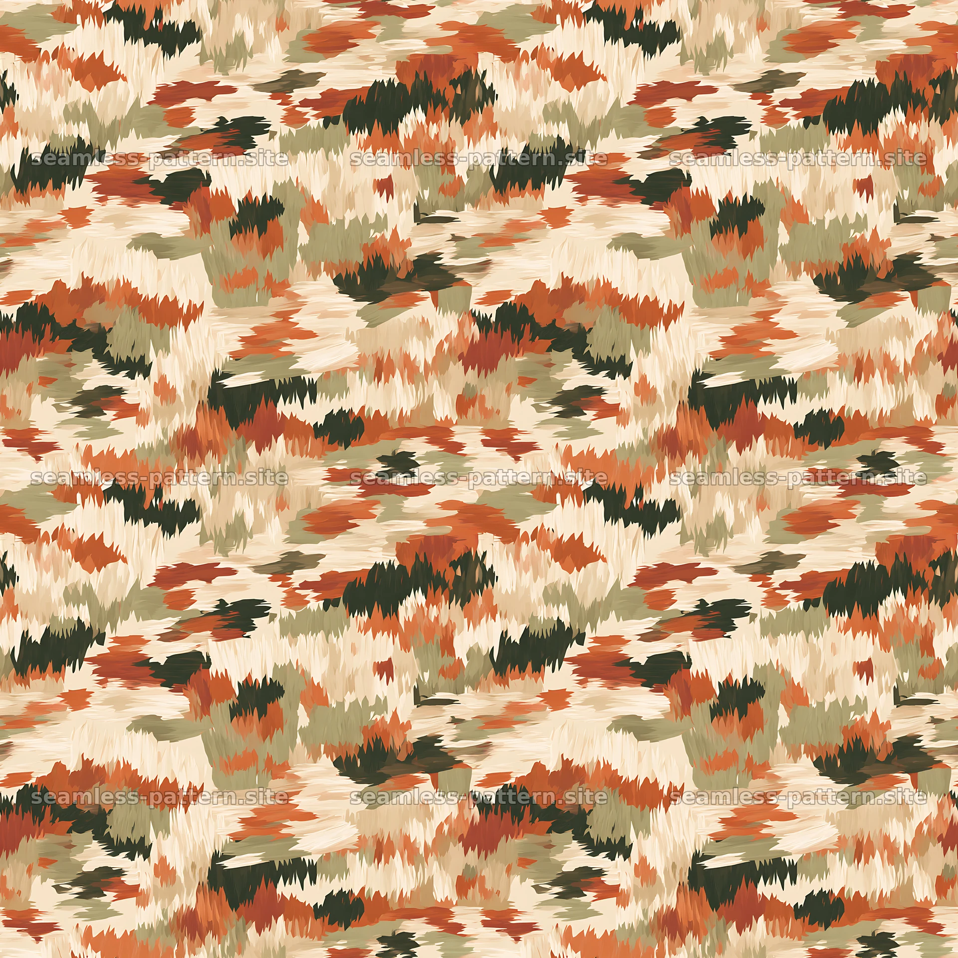 Seamless desert camouflage brushstroke pattern for textiles — seamless tileable pattern