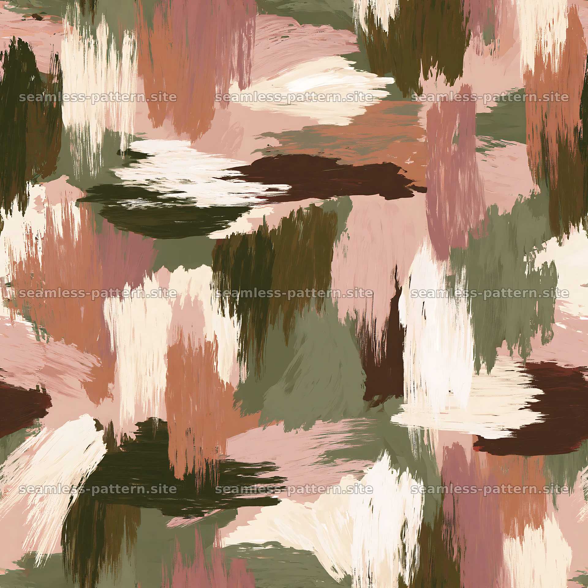 Woodland camouflage brushstroke seamless pattern for textiles — seamless tileable pattern