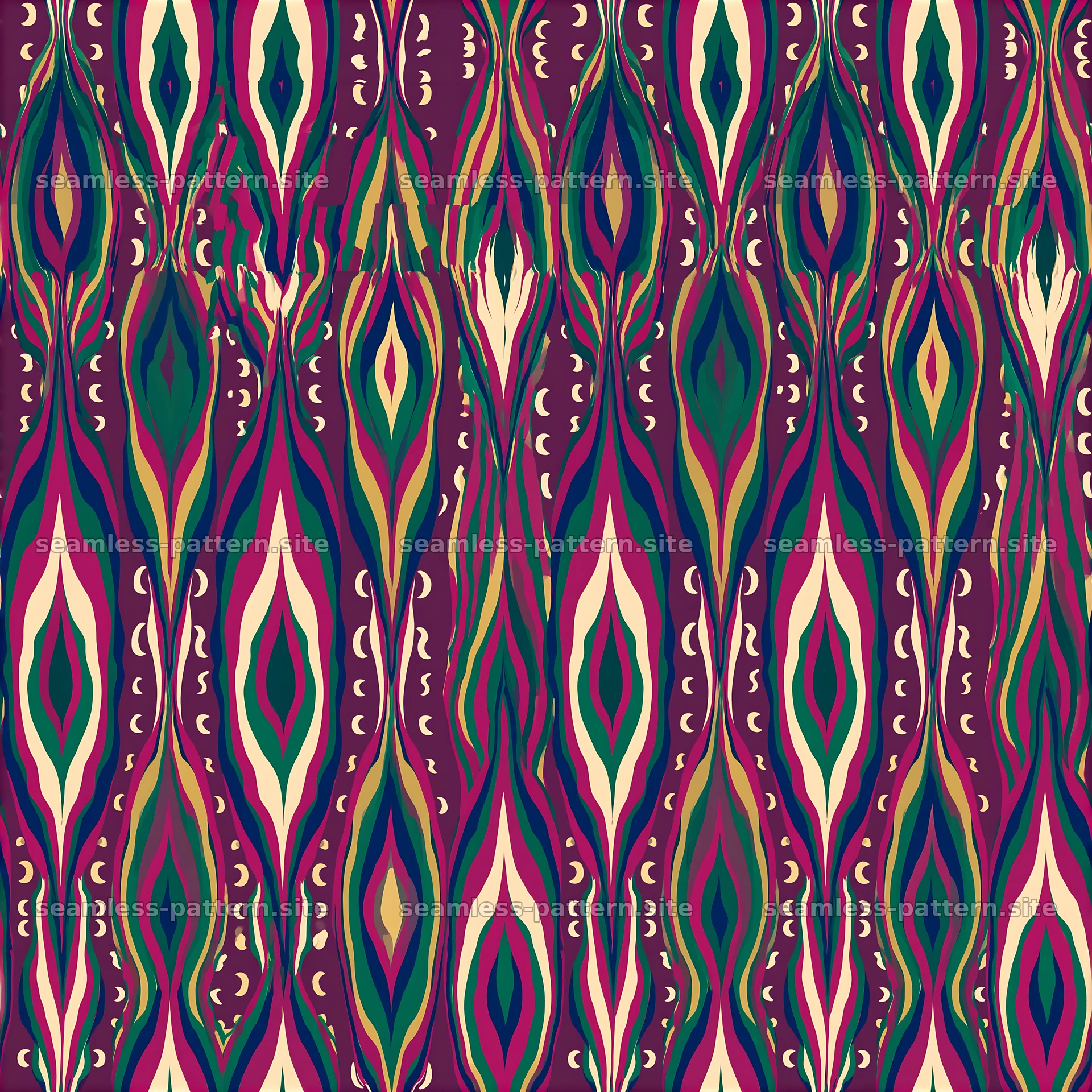 Colorful organic shapes in a repeating seamless pattern design — seamless tileable pattern at 8192x8192