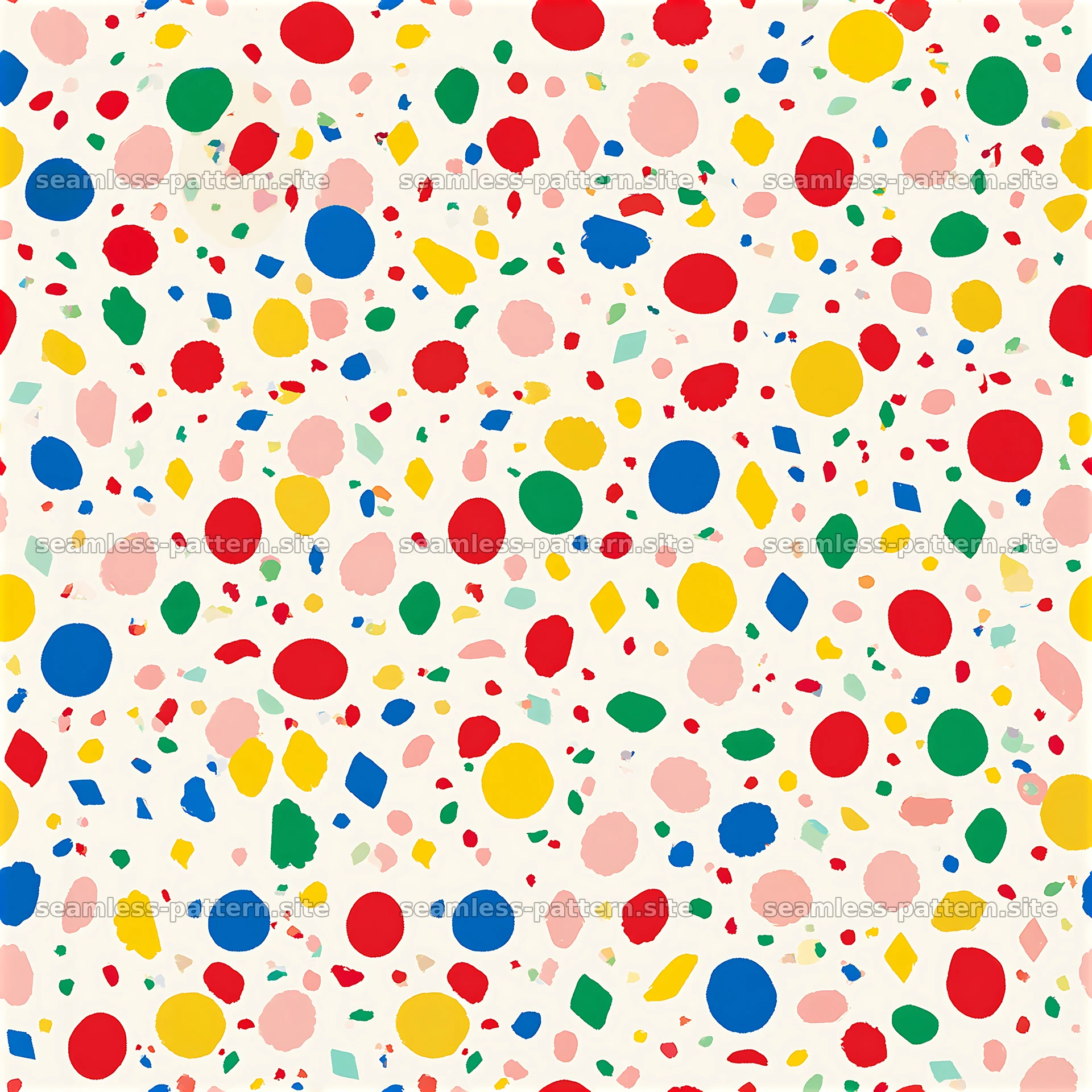 Colorful confetti seamless pattern — seamless tileable pattern at 8192x8192