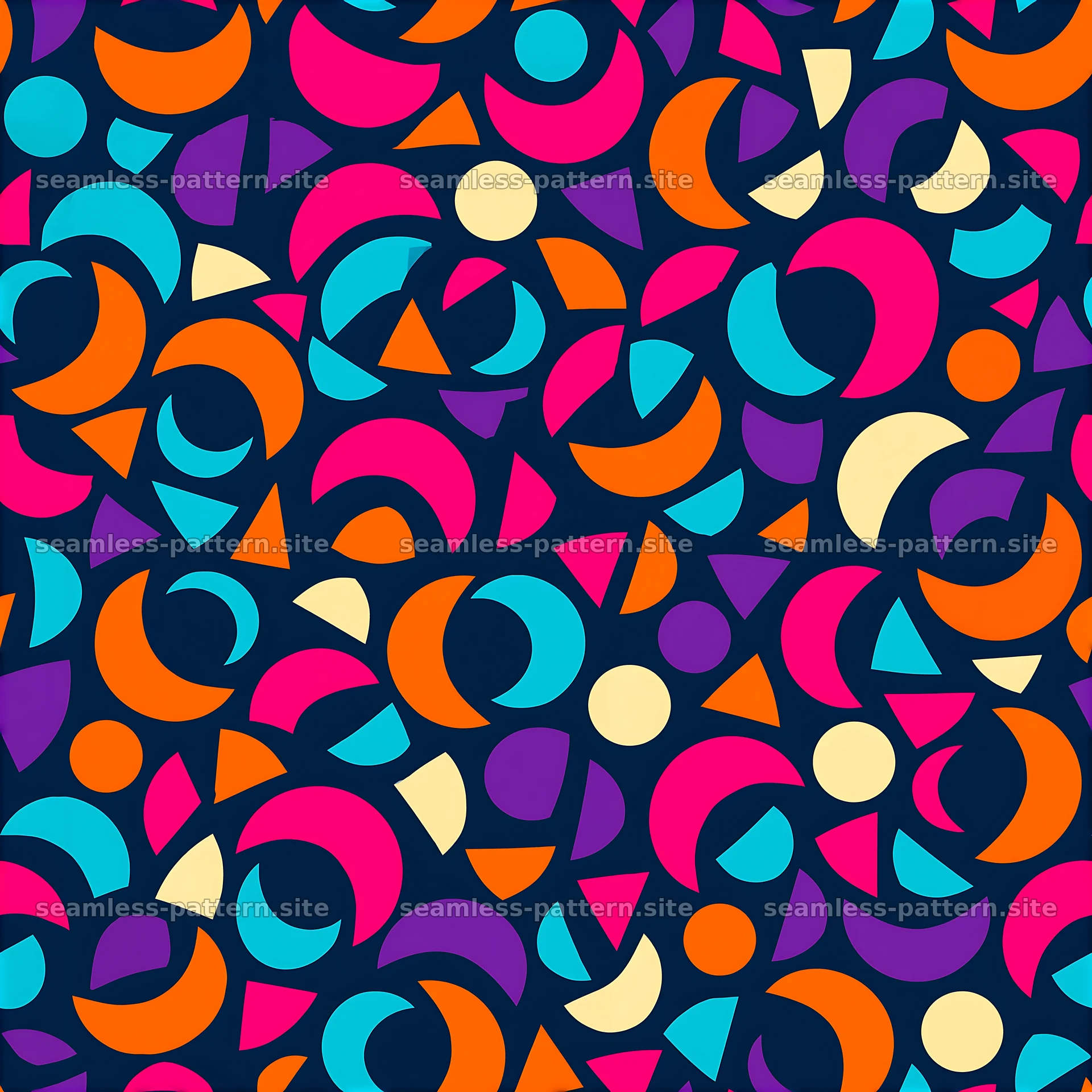Rainbow abstract tiles seamless texture with colorful shapes — seamless tileable pattern at 8192x8192