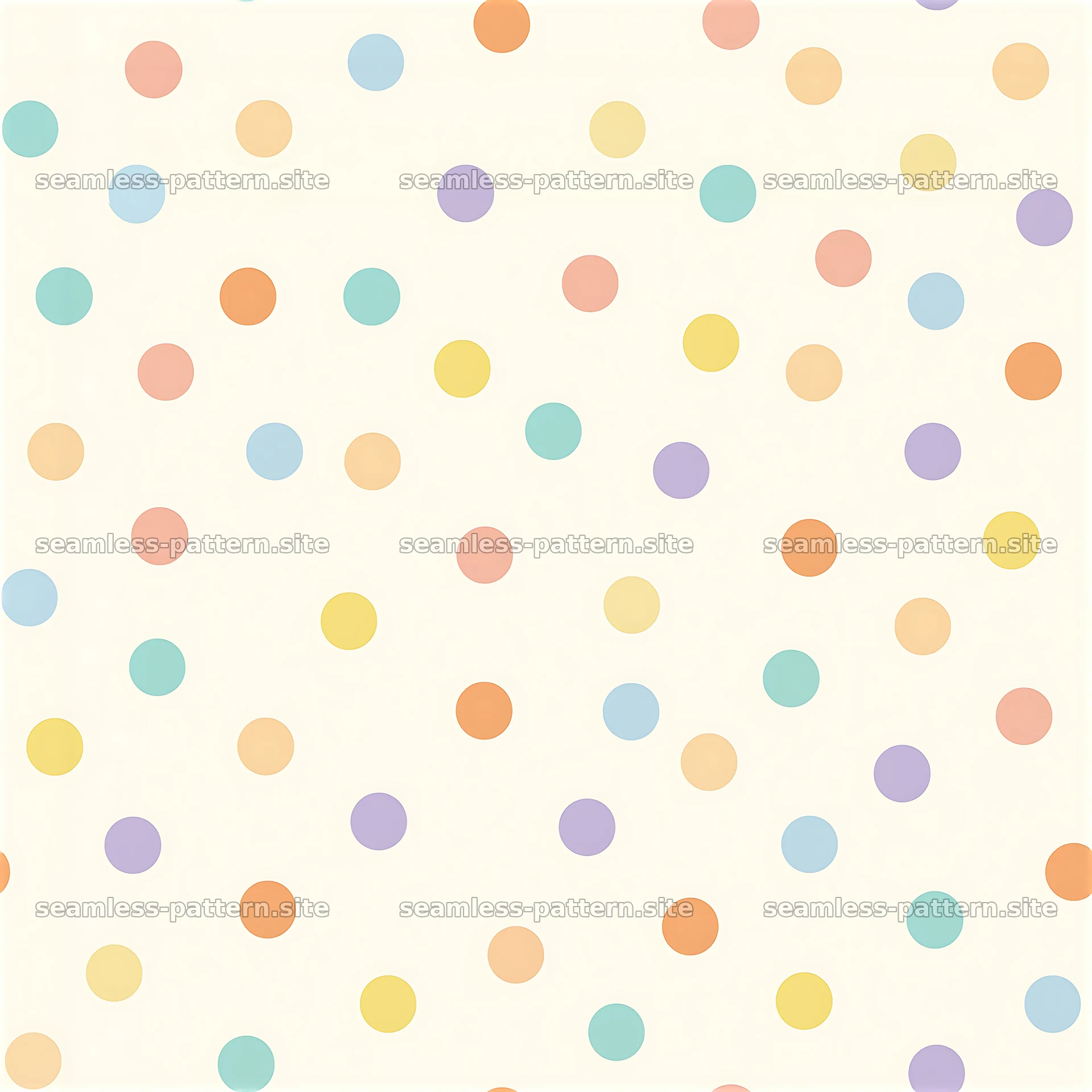 Colorful dots in a repeating pattern on a light background — seamless tileable pattern at 8192x8192