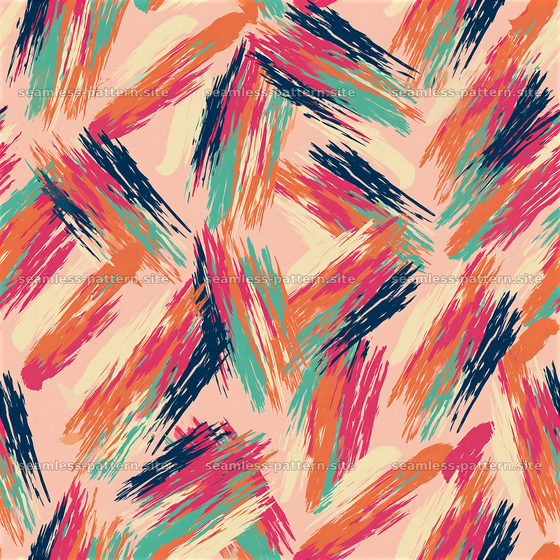 Cheerful paint strokes seamless pattern with vibrant brush marks — seamless tileable pattern at 8192x8192