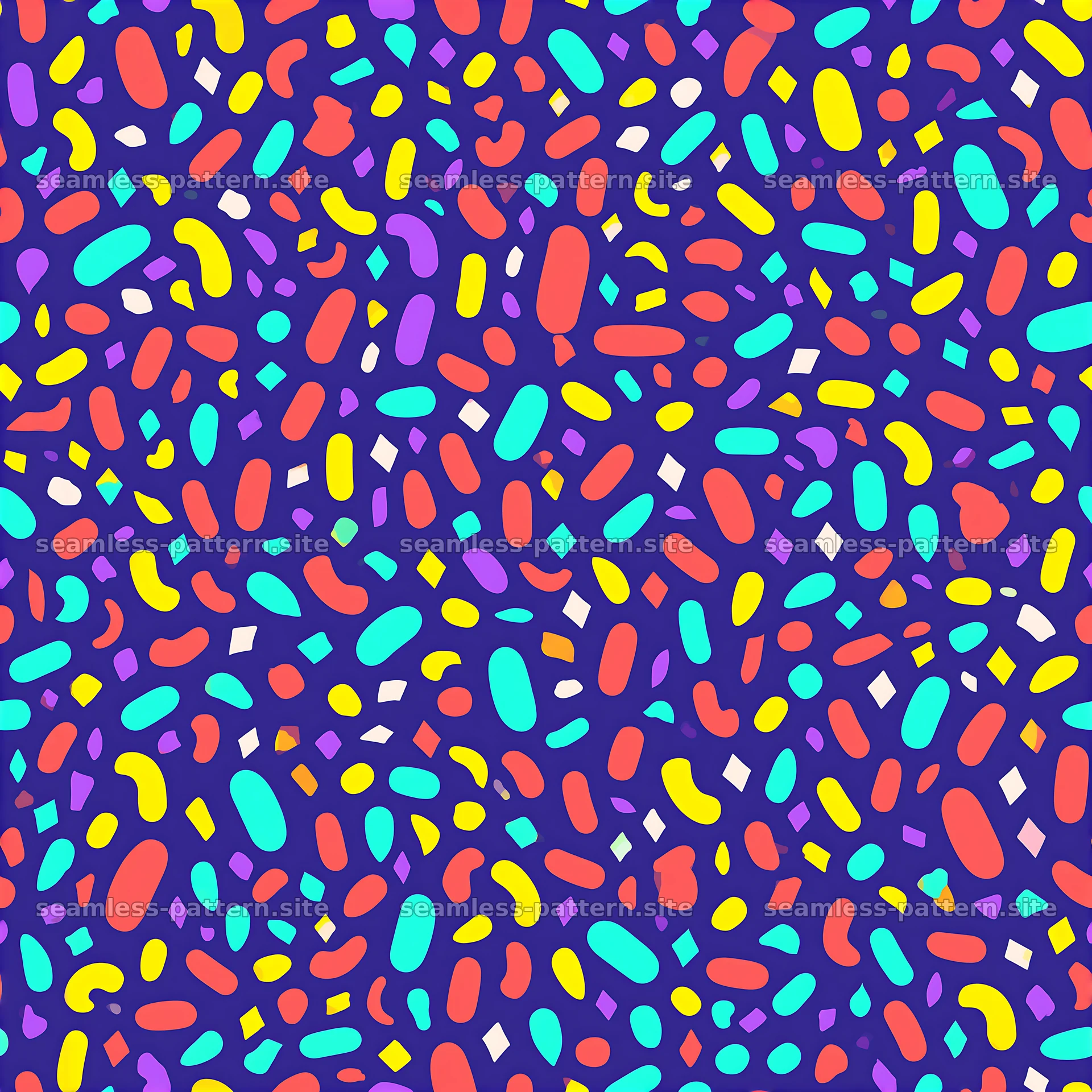Playful Colorful Confetti Seamless Pattern — seamless tileable pattern at 8192x8192