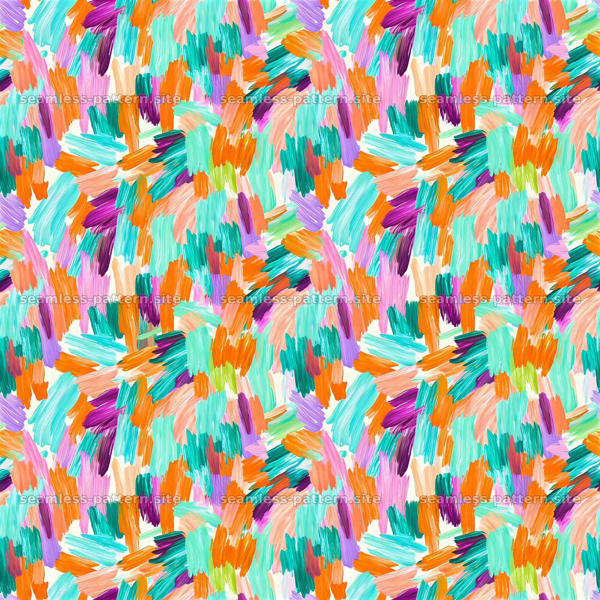 Colorful Hand Painted Strokes Seamless Pattern — seamless tileable pattern at 8192x8192
