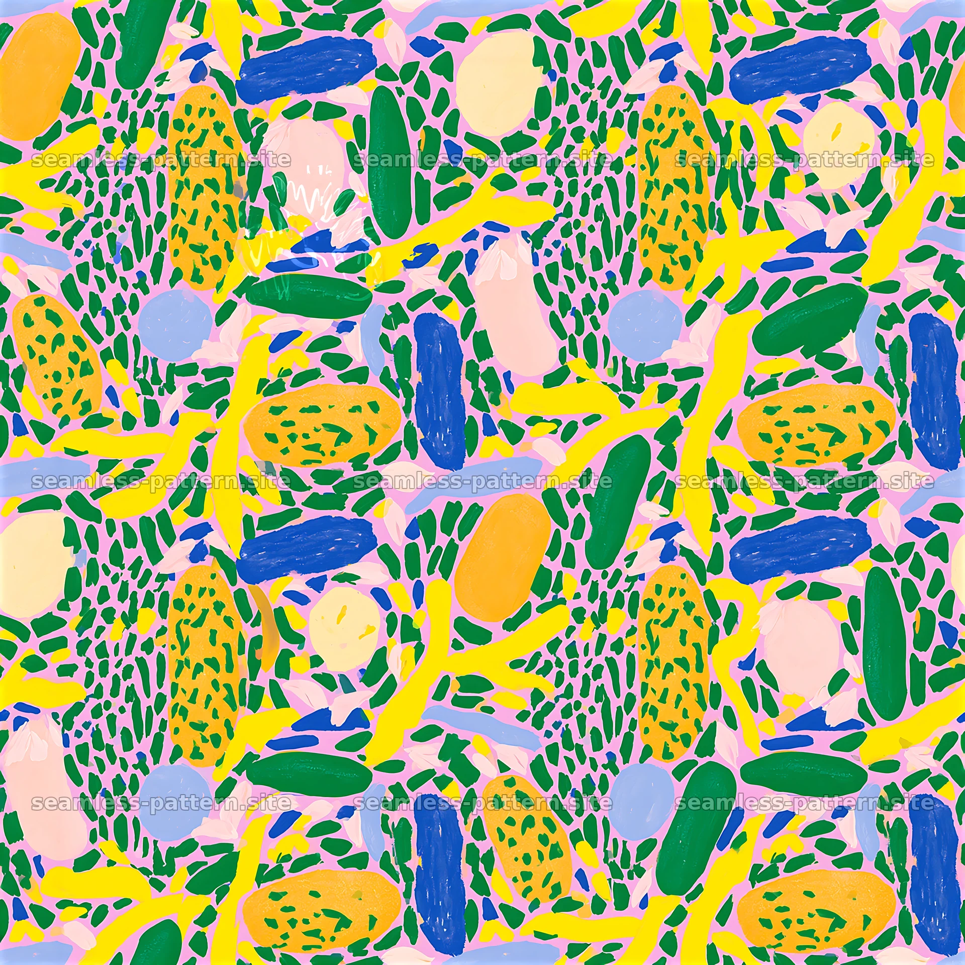Colorful pattern with abstract shapes in bright shades — seamless tileable pattern at 8192x8192