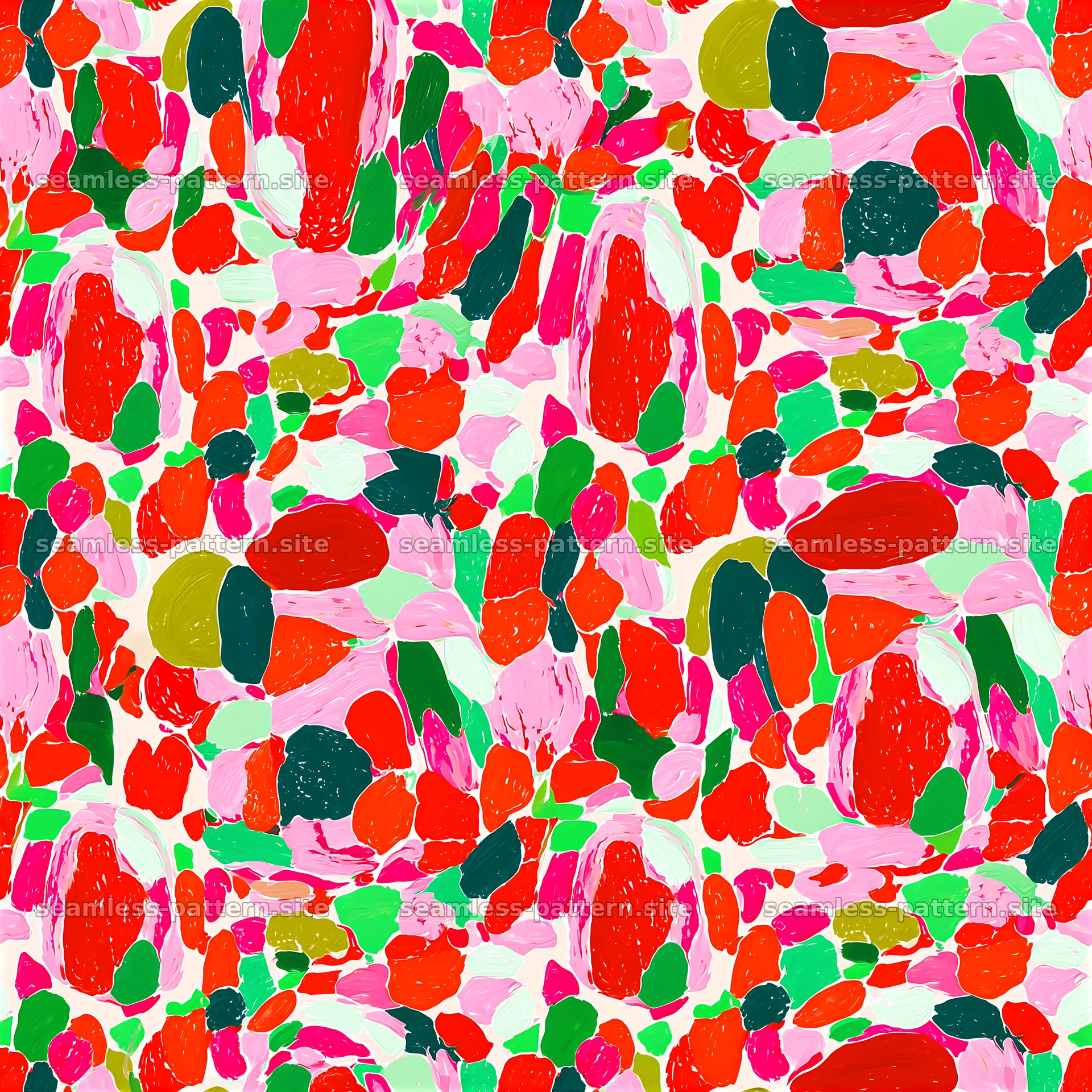 Colorful abstract seamless pattern with bold shapes and vibrant colors — seamless tileable pattern at 8192x8192