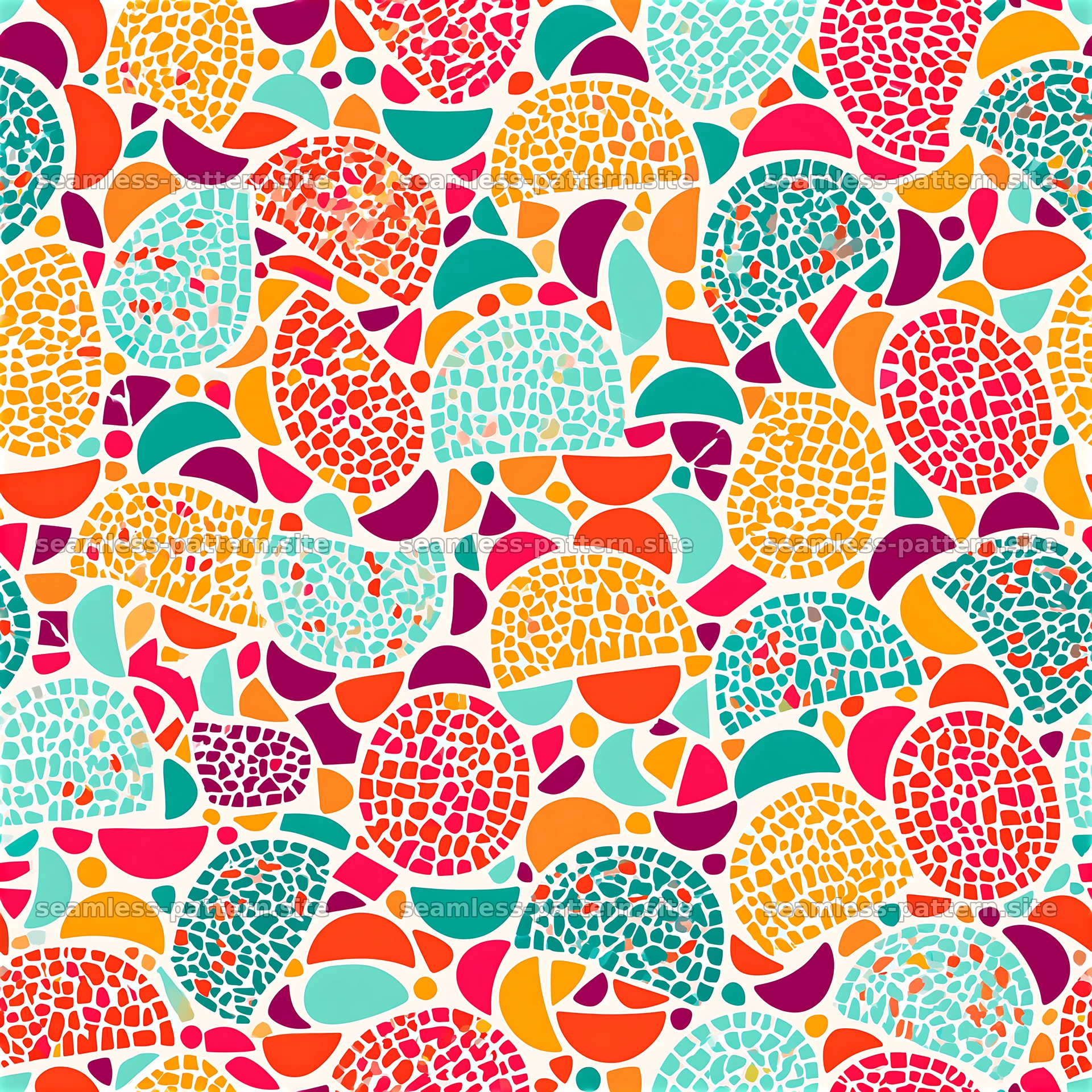 Colorful abstract seamless pattern with curved shapes and textures — seamless tileable pattern at 8192x8192
