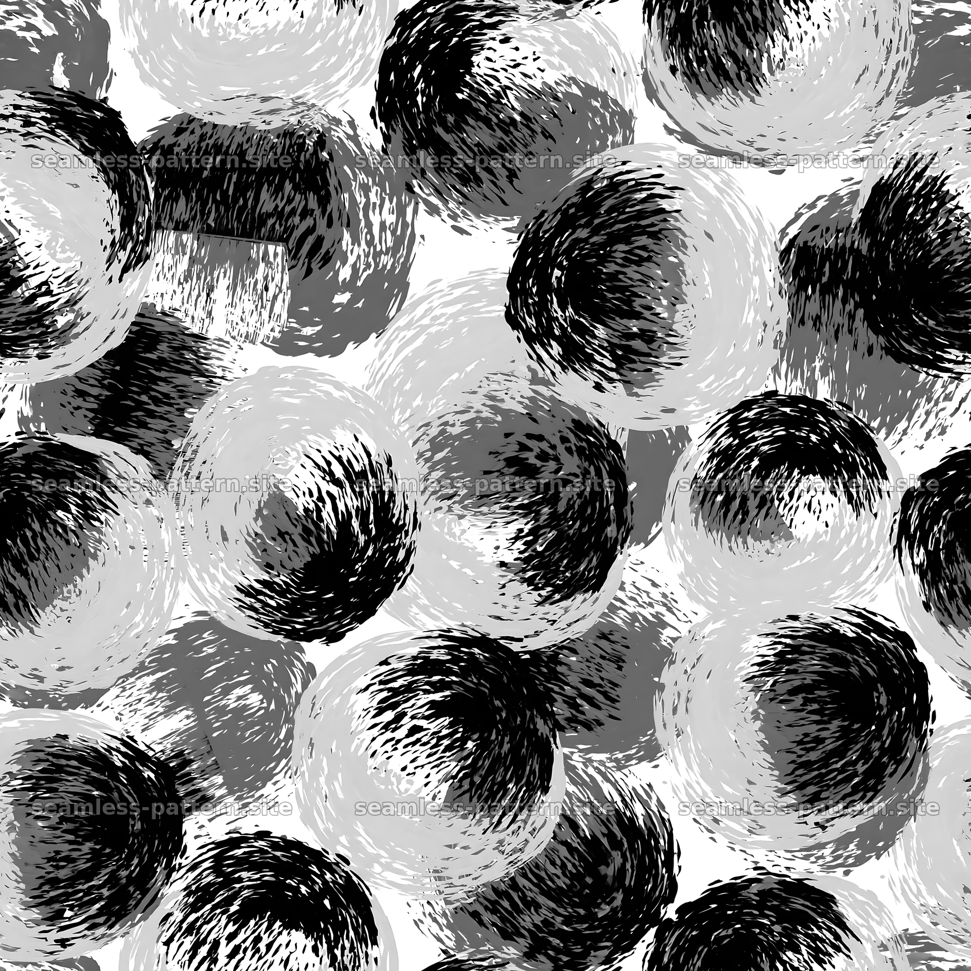 Bold graphic paint texture seamless pattern in black and white seamless pattern