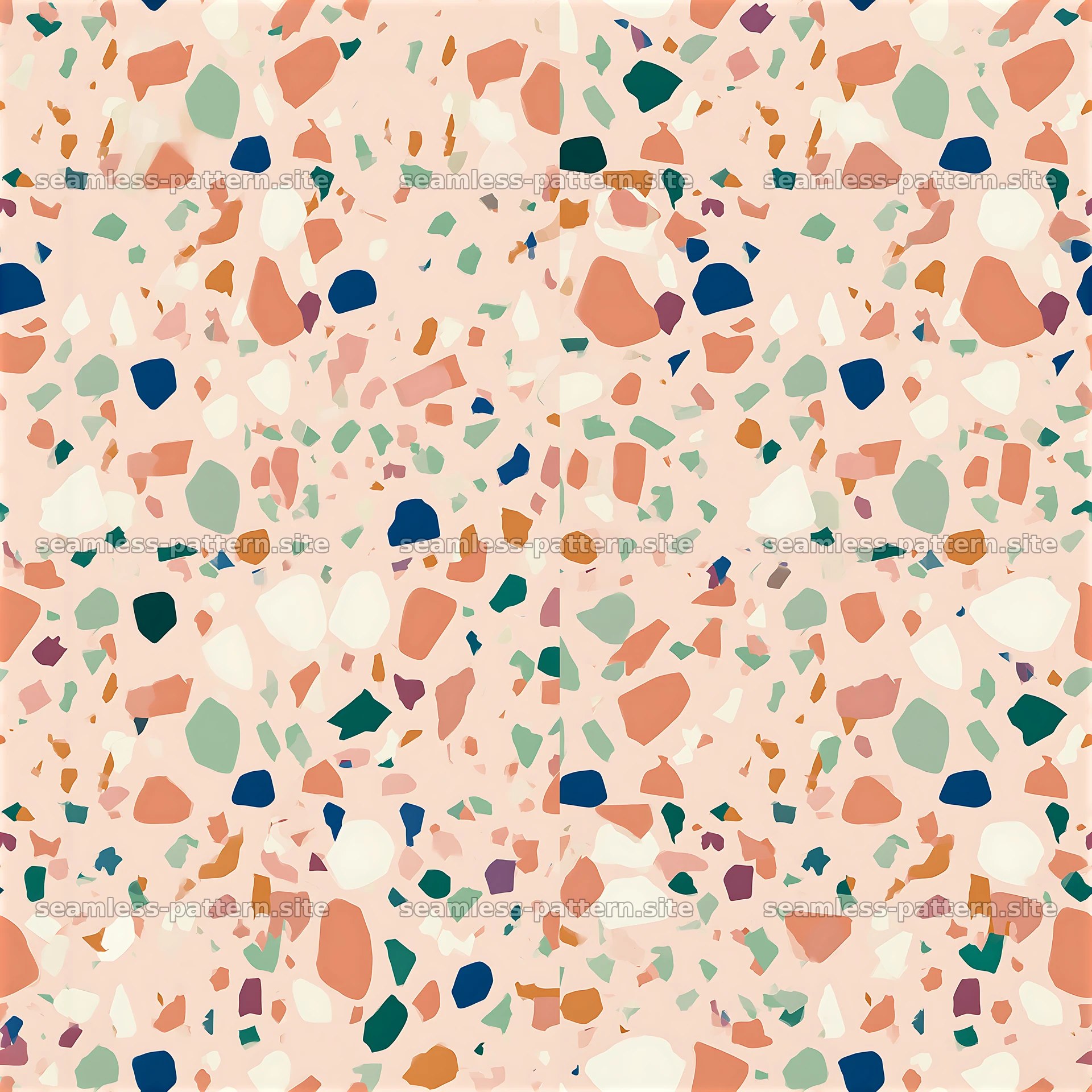 Colorful fragmented shapes seamless pattern design for textiles — seamless tileable pattern at 8192x8192