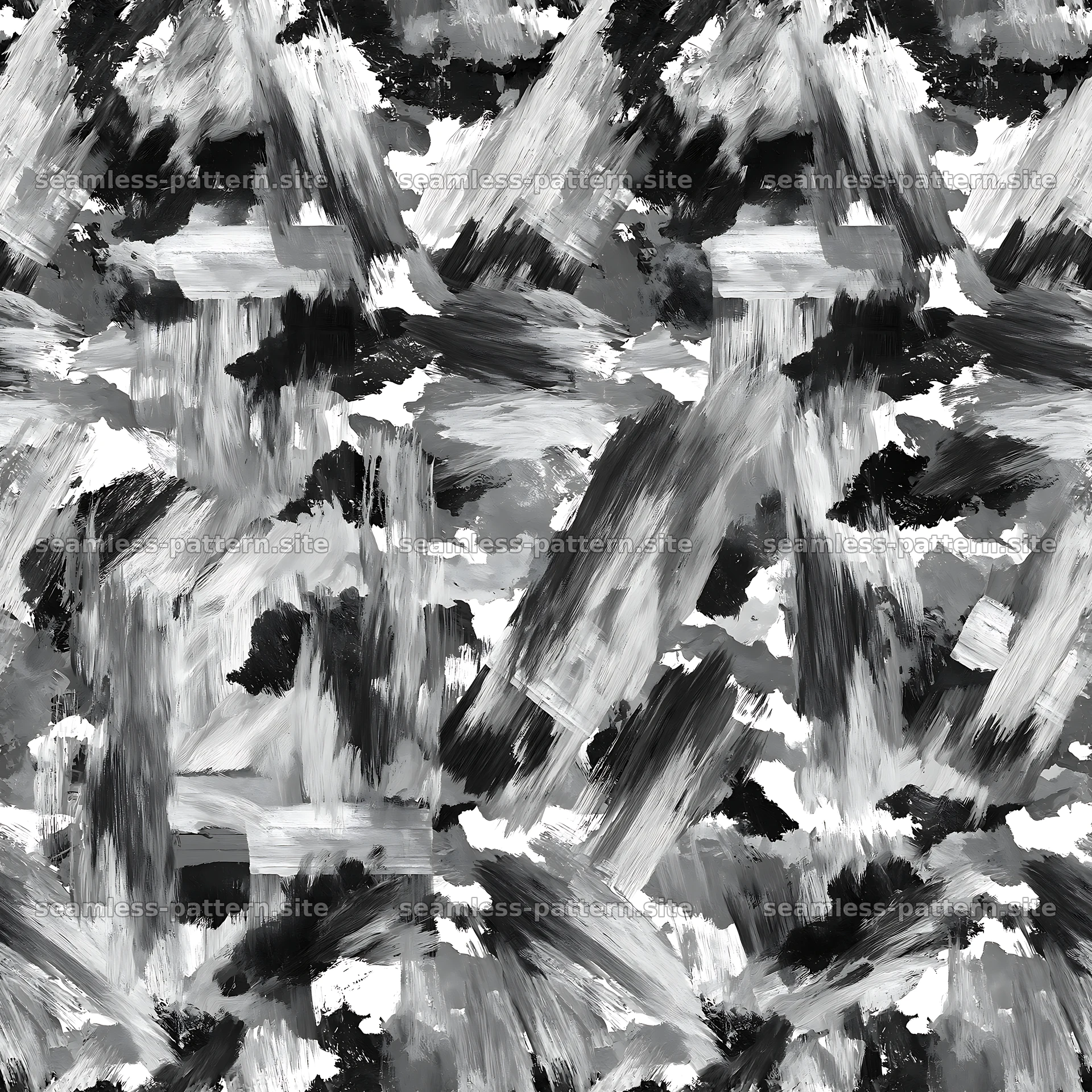 Seamless gray camouflage brushstroke pattern for textiles — seamless tileable pattern
