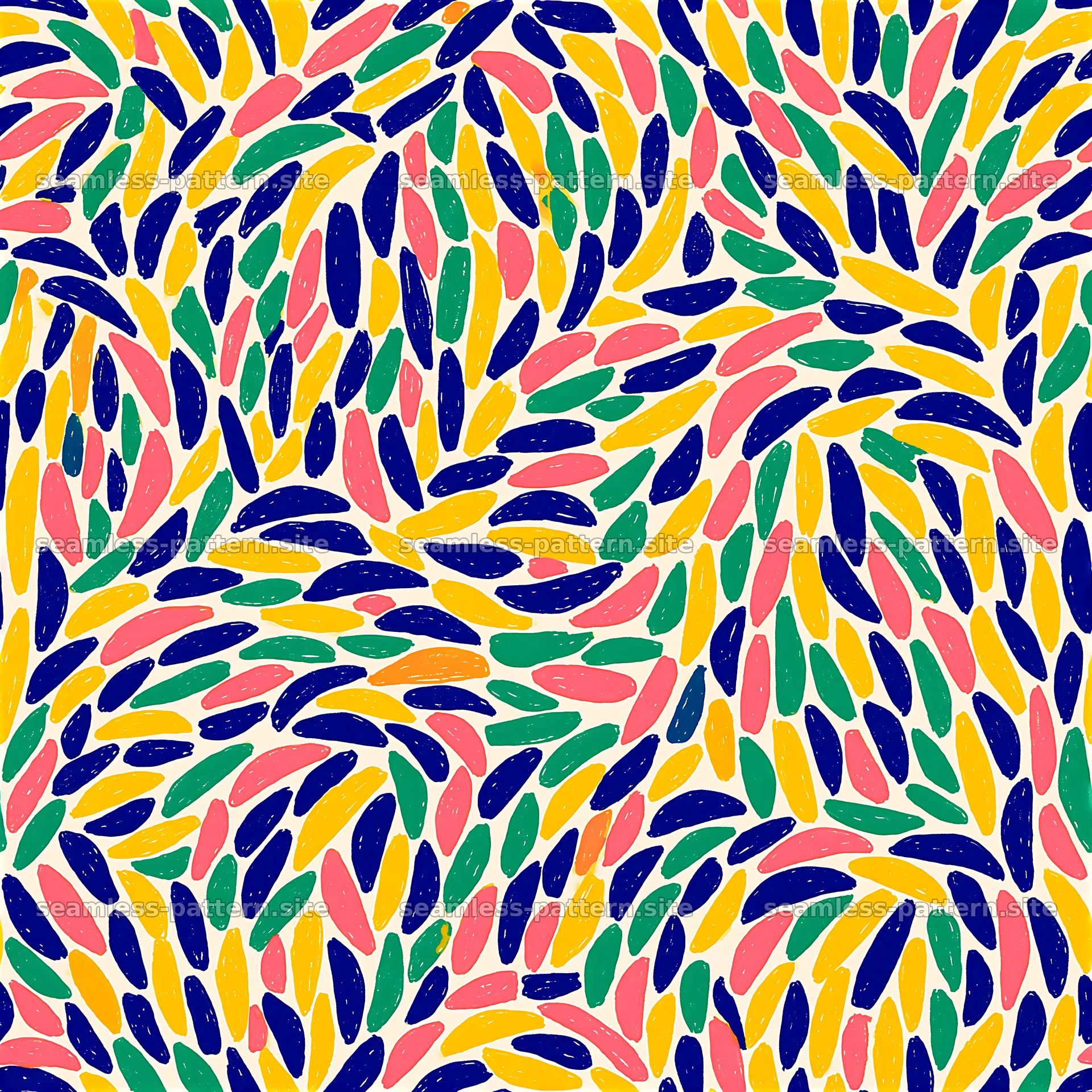 Bright Abstract Petals Seamless Pattern — seamless tileable pattern at 8192x8192