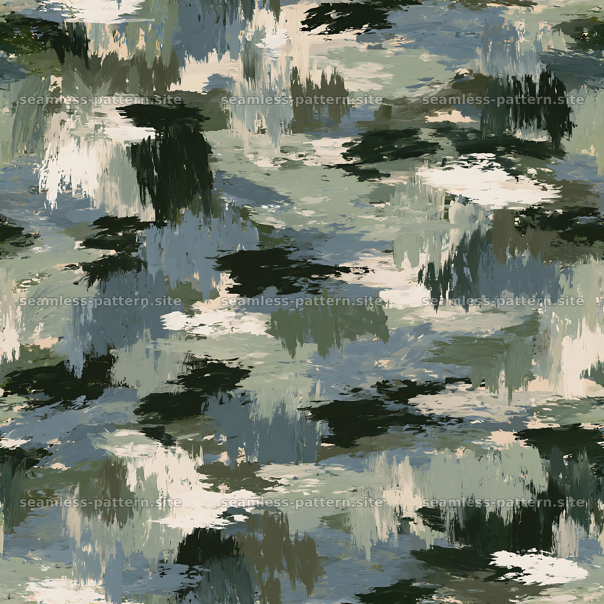 Seamless camouflage brushstroke pattern for fabric and wallpaper — seamless tileable pattern