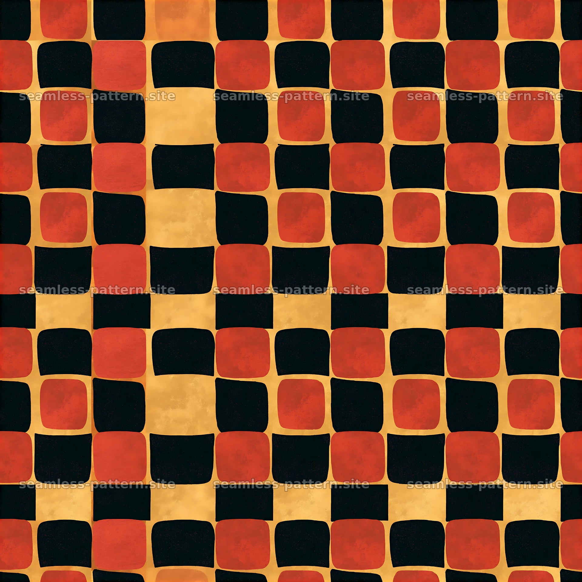 Bold color block pattern in alternating squares — seamless tileable pattern at 8192x8192