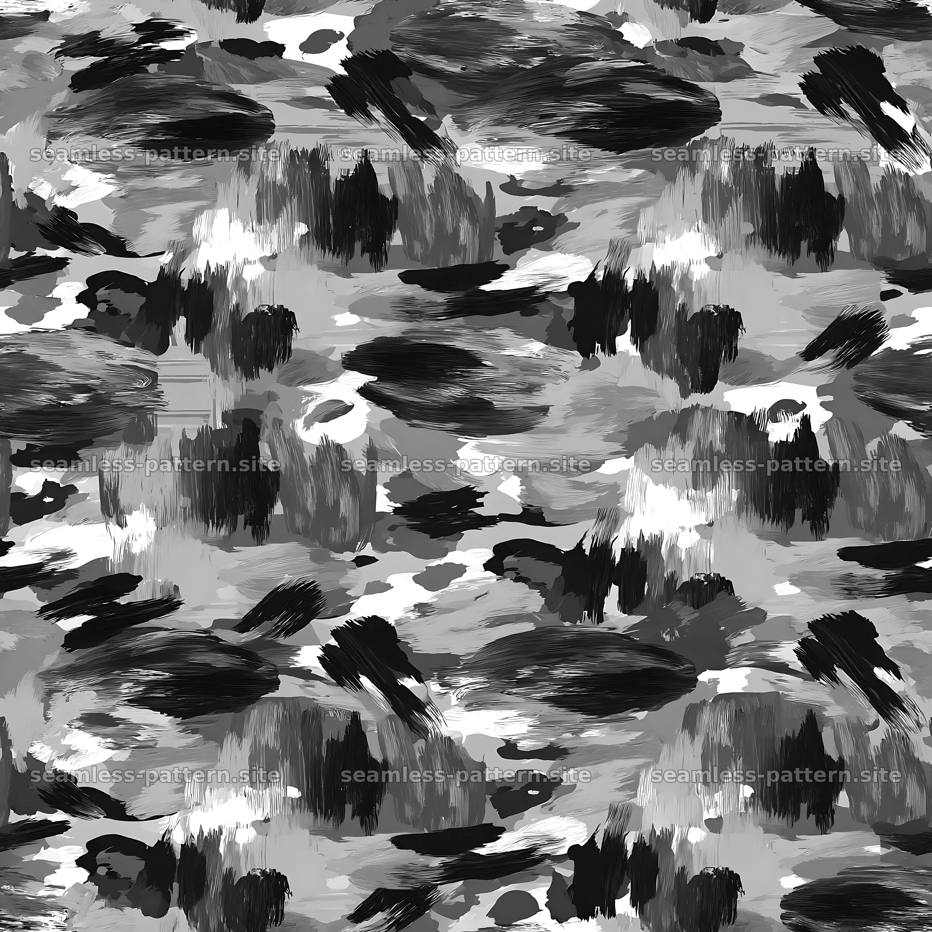 Gray camouflage brushstroke seamless pattern for fabric and wallpaper — seamless tileable pattern
