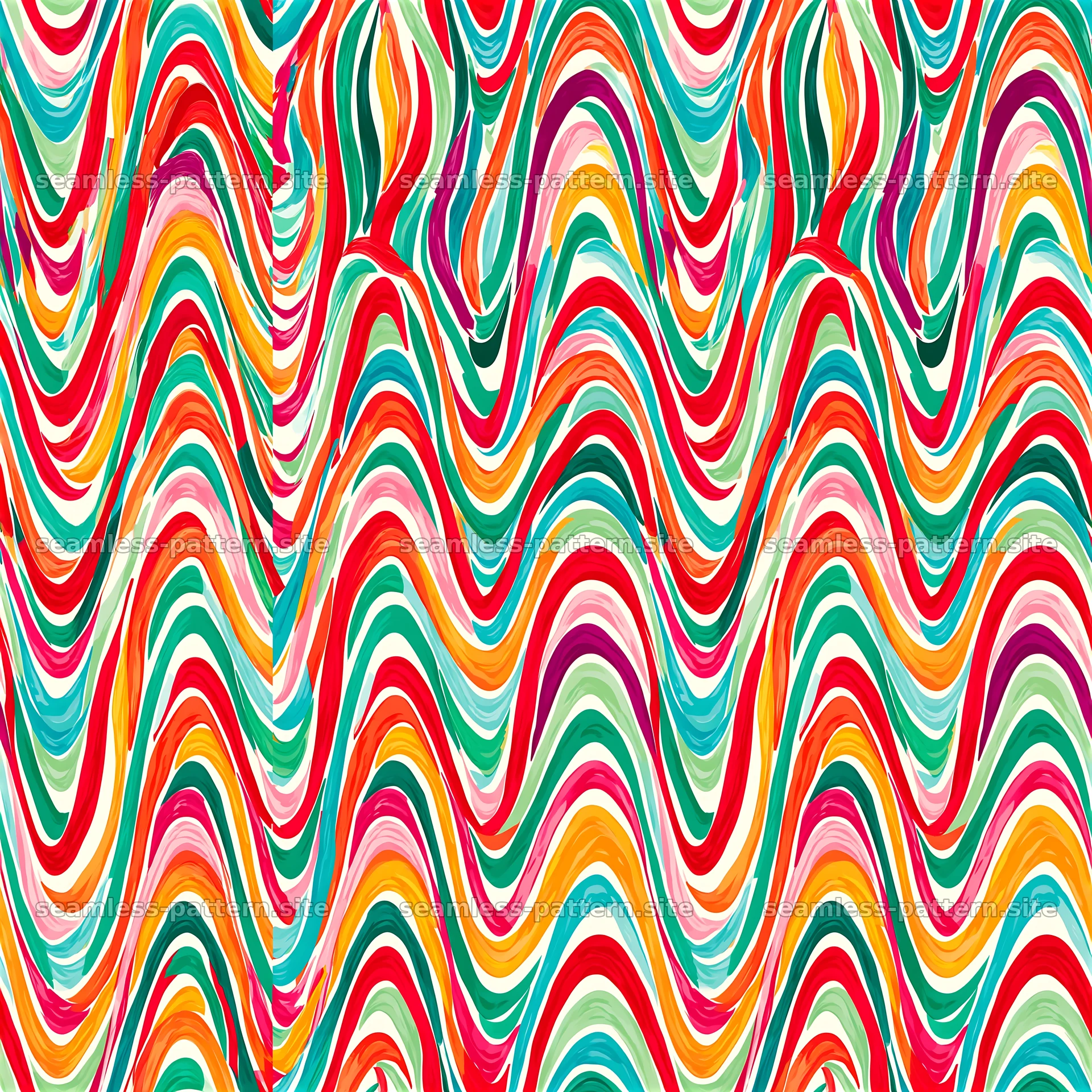 Colorful wavy stripes pattern for design projects — seamless tileable pattern at 8192x8192