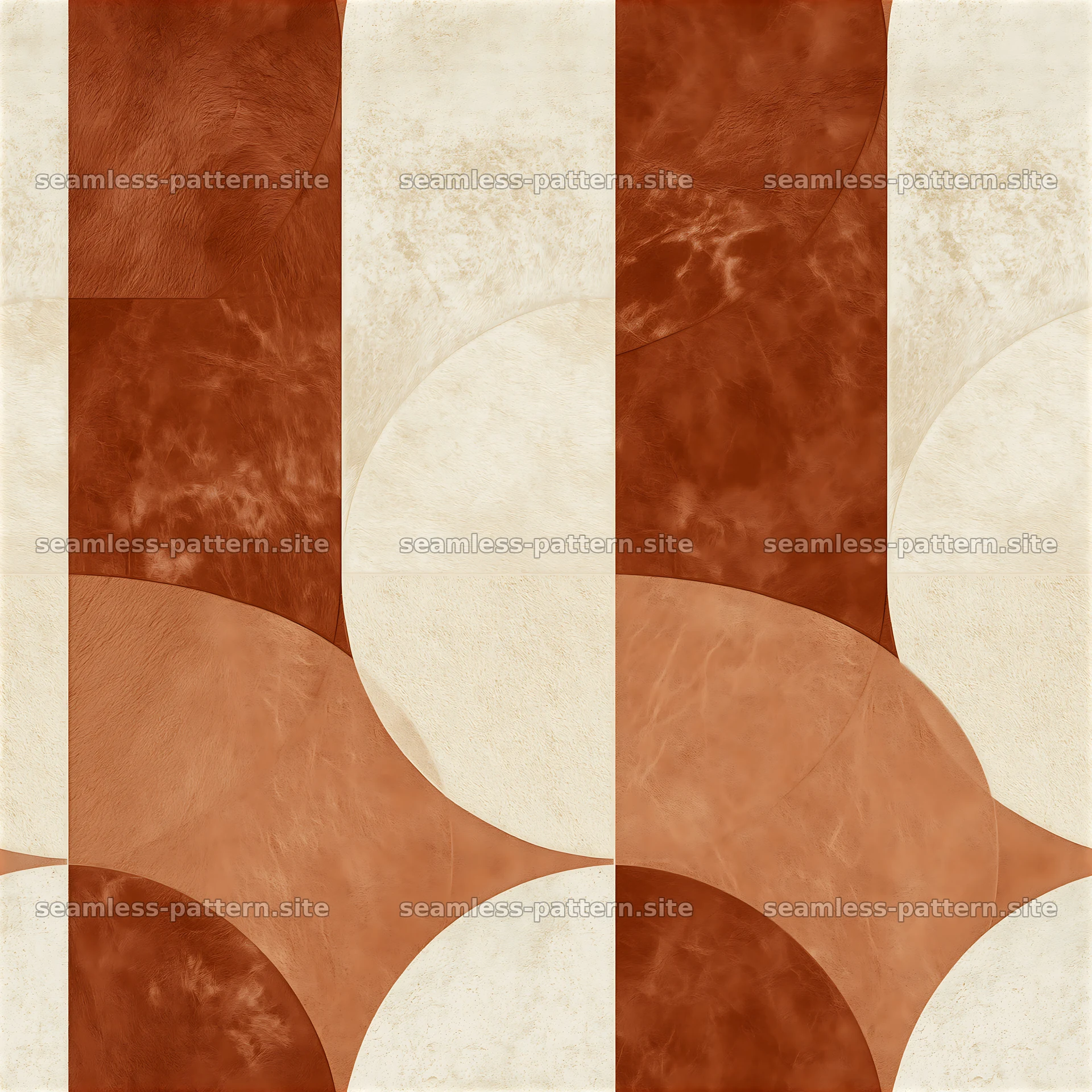 Seamless leather cowhide repeat pattern in warm earth tones — seamless tileable pattern at 8192x8192