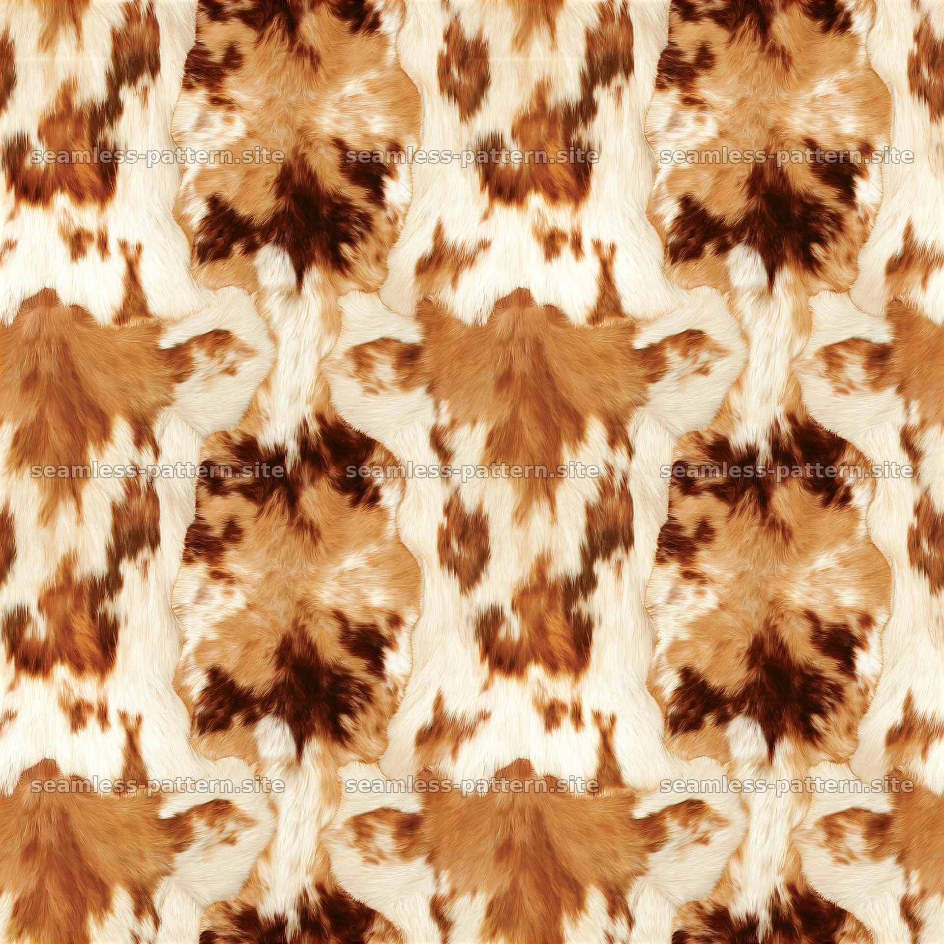 Seamless apparel cowhide repeat pattern with rich earthy tones — seamless tileable pattern at 8192x8192