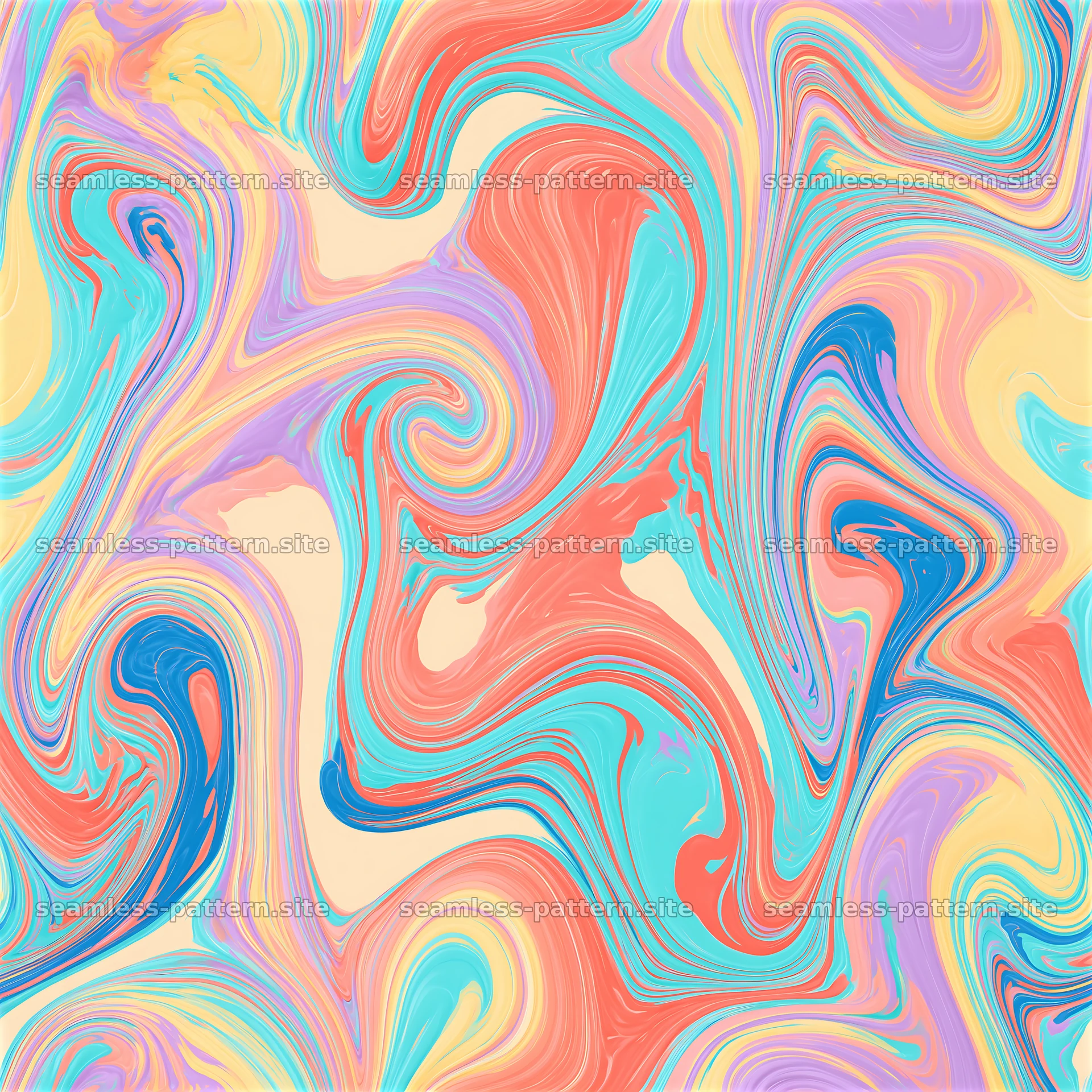 Rainbow marble seamless texture depicts a colorful swirling pattern — seamless tileable pattern at 8192x8192
