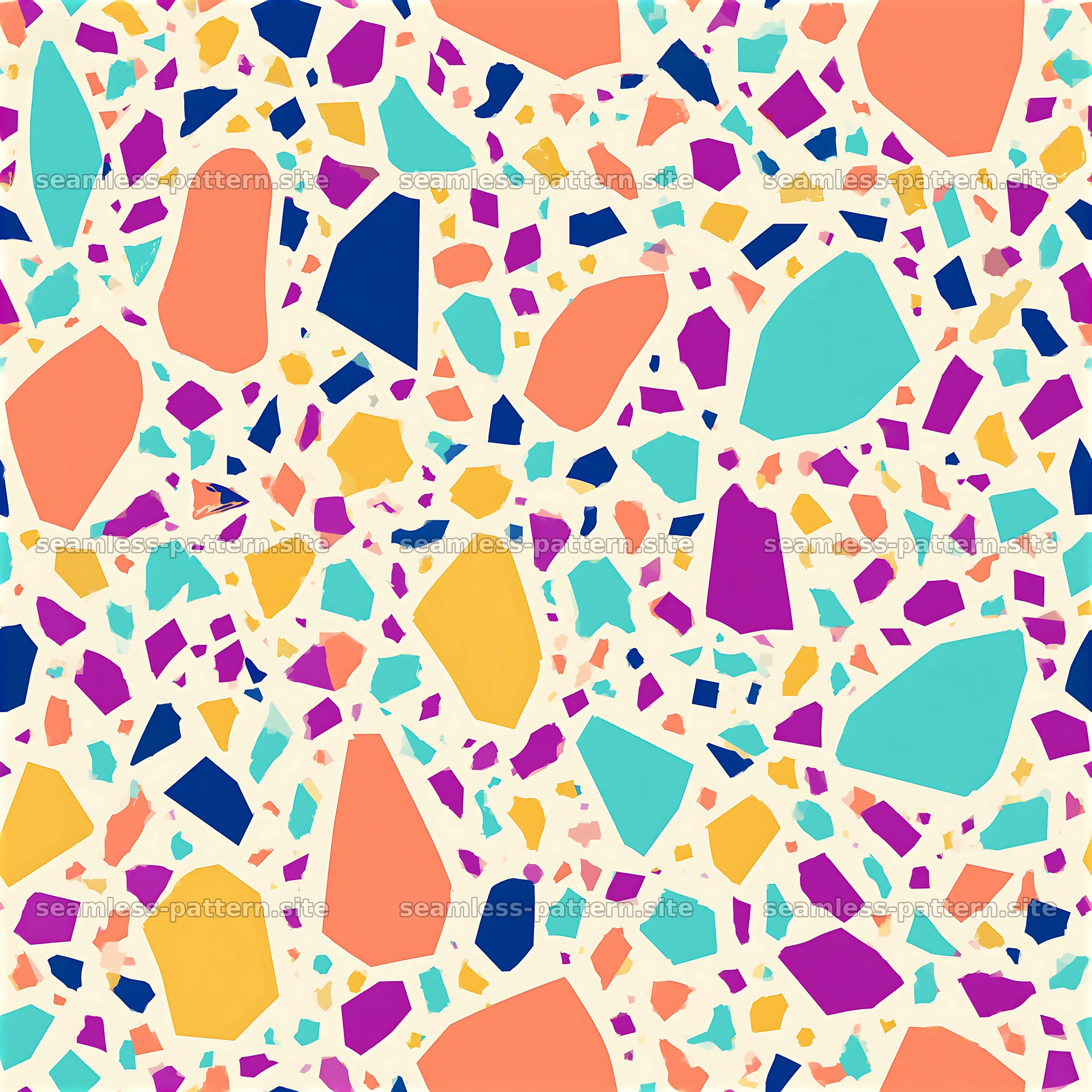 Bright Colorful Mosaic Fragment Seamless Pattern — seamless tileable pattern at 8192x8192