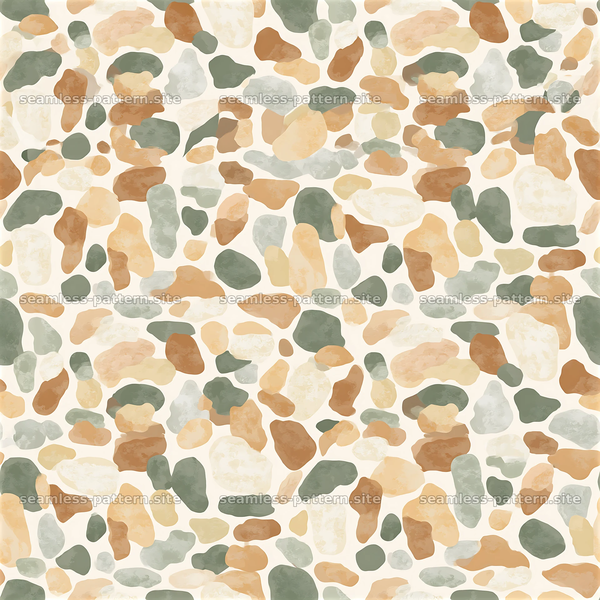 Repeat desert camouflage pattern with earth tones and abstract shapes — seamless tileable pattern at 8192x8192