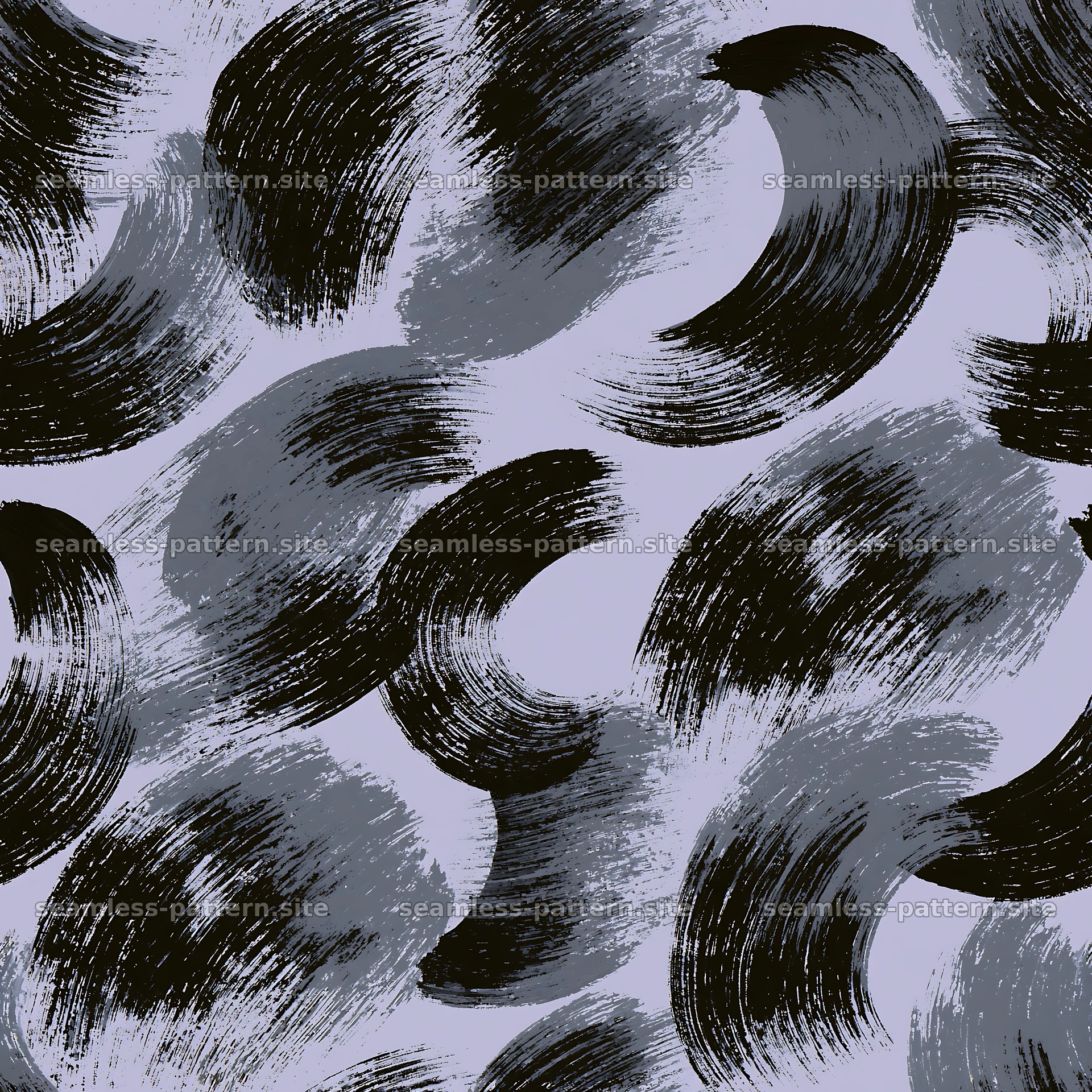 Seamless black camouflage brushstroke pattern for textiles — seamless tileable pattern