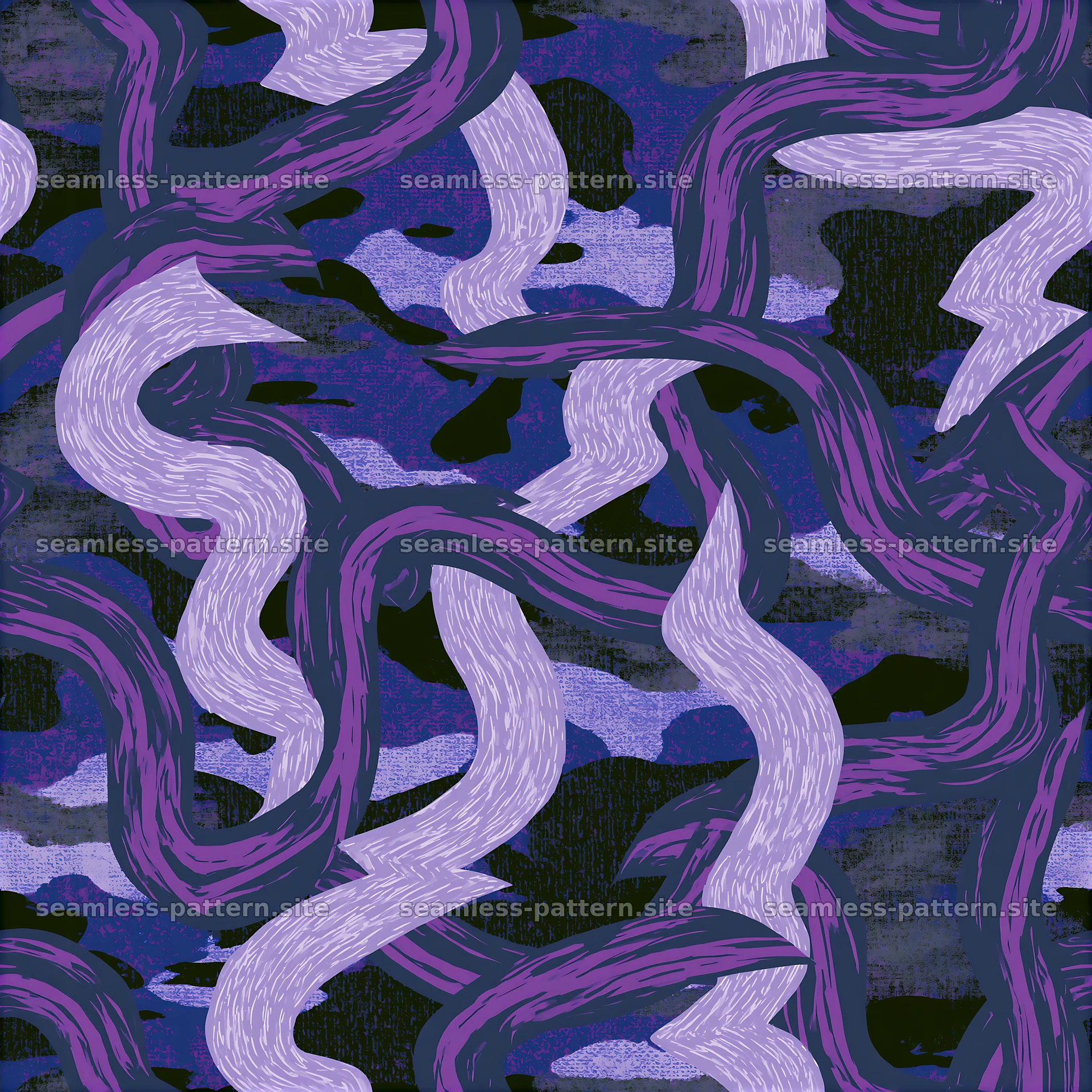 Purple and Lavender Abstract Camouflage Pattern — seamless tileable pattern at 8192x8192