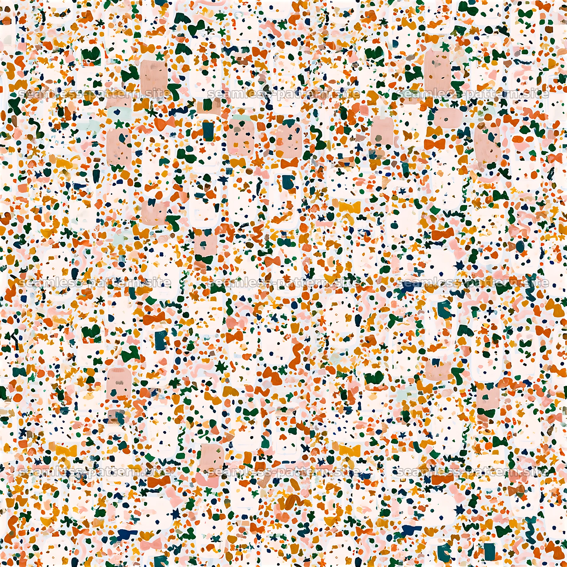 Colorful Abstract Terrazzo Shapes Seamless Pattern — seamless tileable pattern at 8192x8192