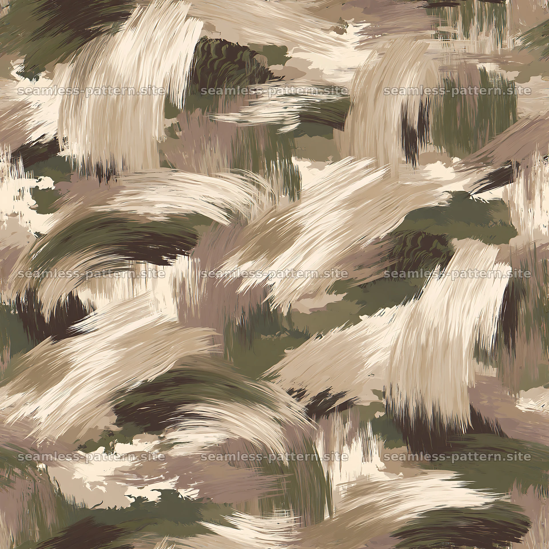 Seamless beige camouflage brushstroke pattern suitable for textiles — seamless tileable pattern