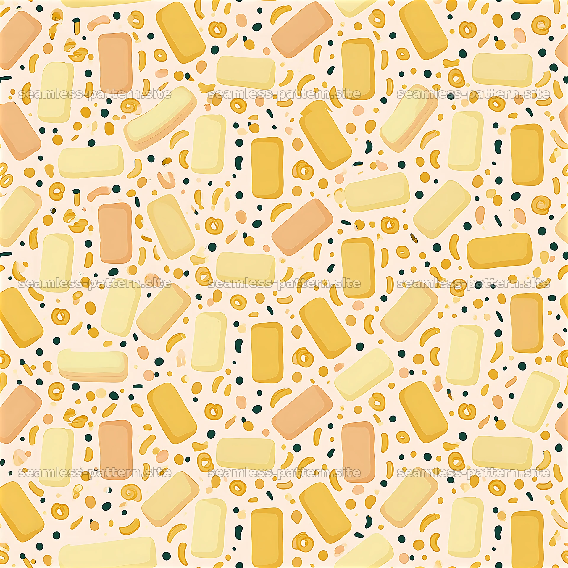 Playful Confetti Seamless Pattern with Colorful Shapes — seamless tileable pattern at 8192x8192