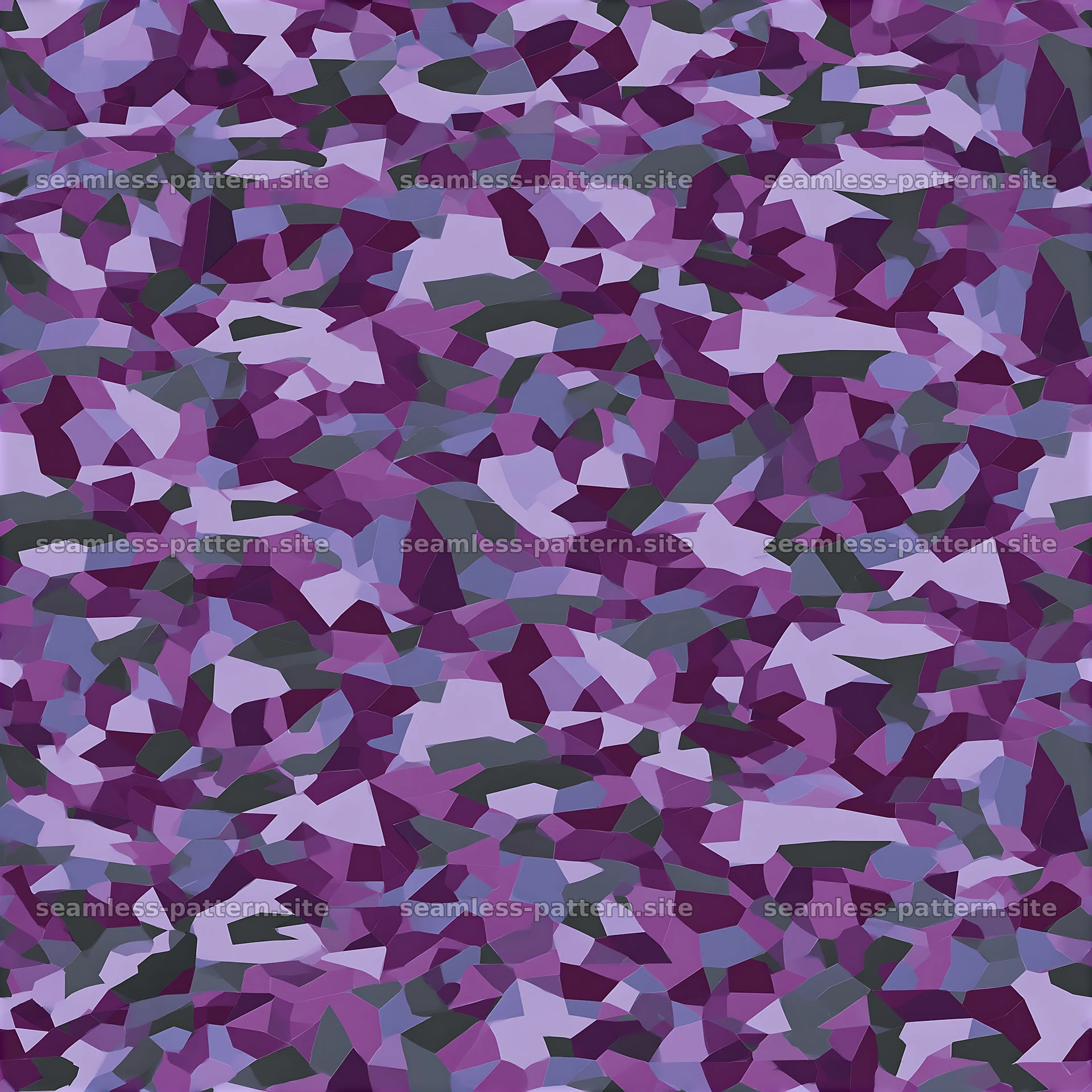Purple geometric military camouflage seamless pattern in shades of — seamless tileable pattern at 8192x8192