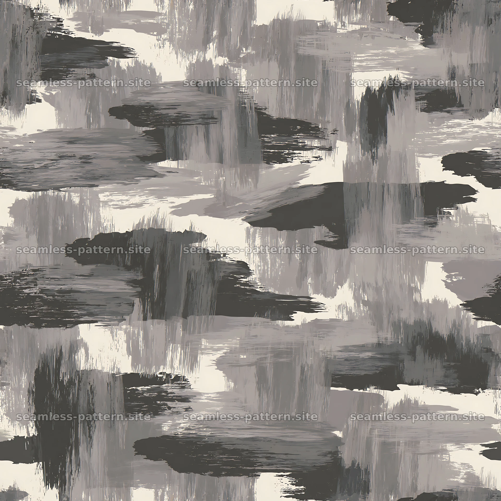 Seamless gray camouflage brushstroke pattern for fabric and textiles — seamless tileable pattern