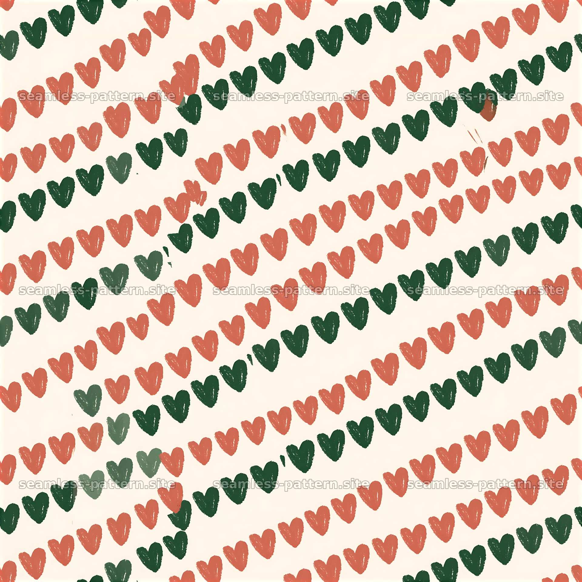 Minimalist Hand-Drawn Heart Seamless Pattern — seamless tileable pattern at 8192x8192