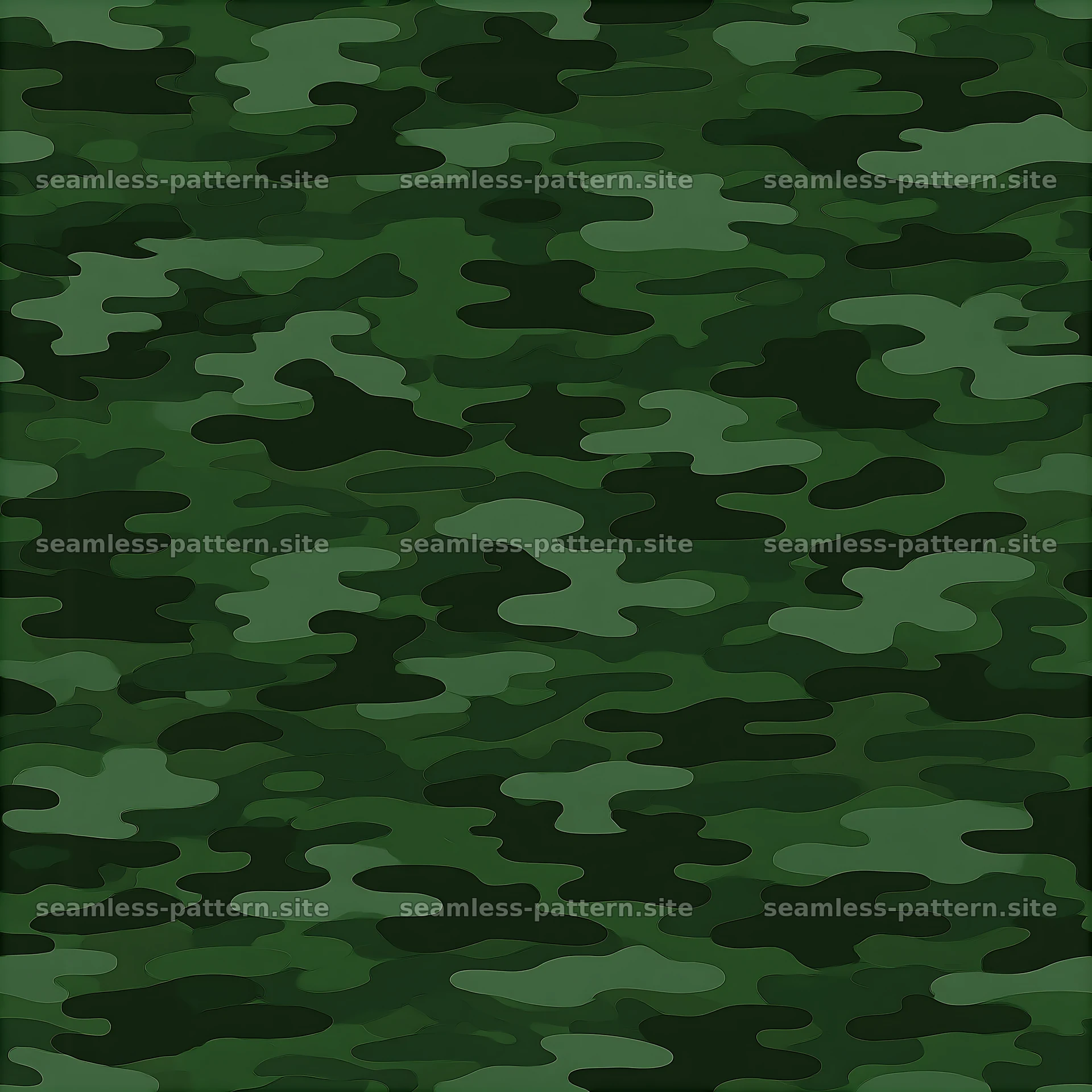 Forest green camouflage repeat pattern with blended shapes — seamless tileable pattern at 8192x8192